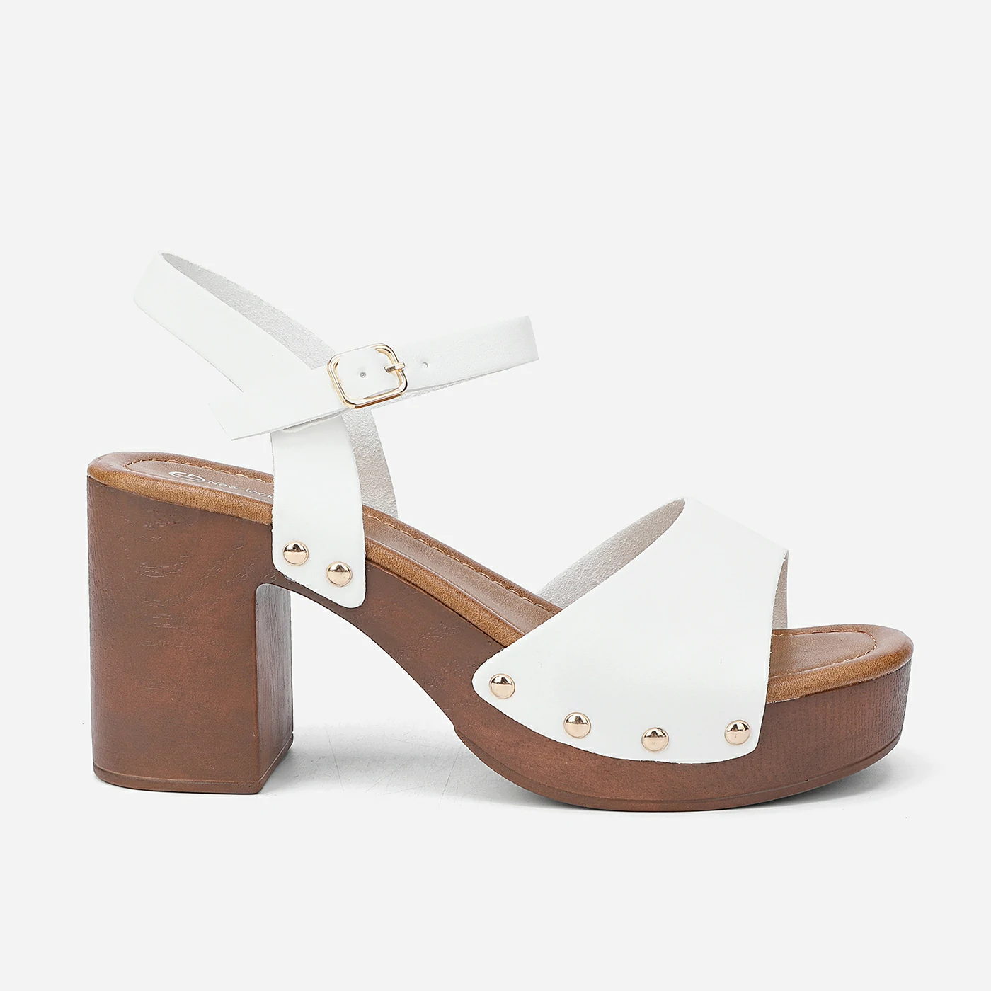 סנדל עקב לבן 40