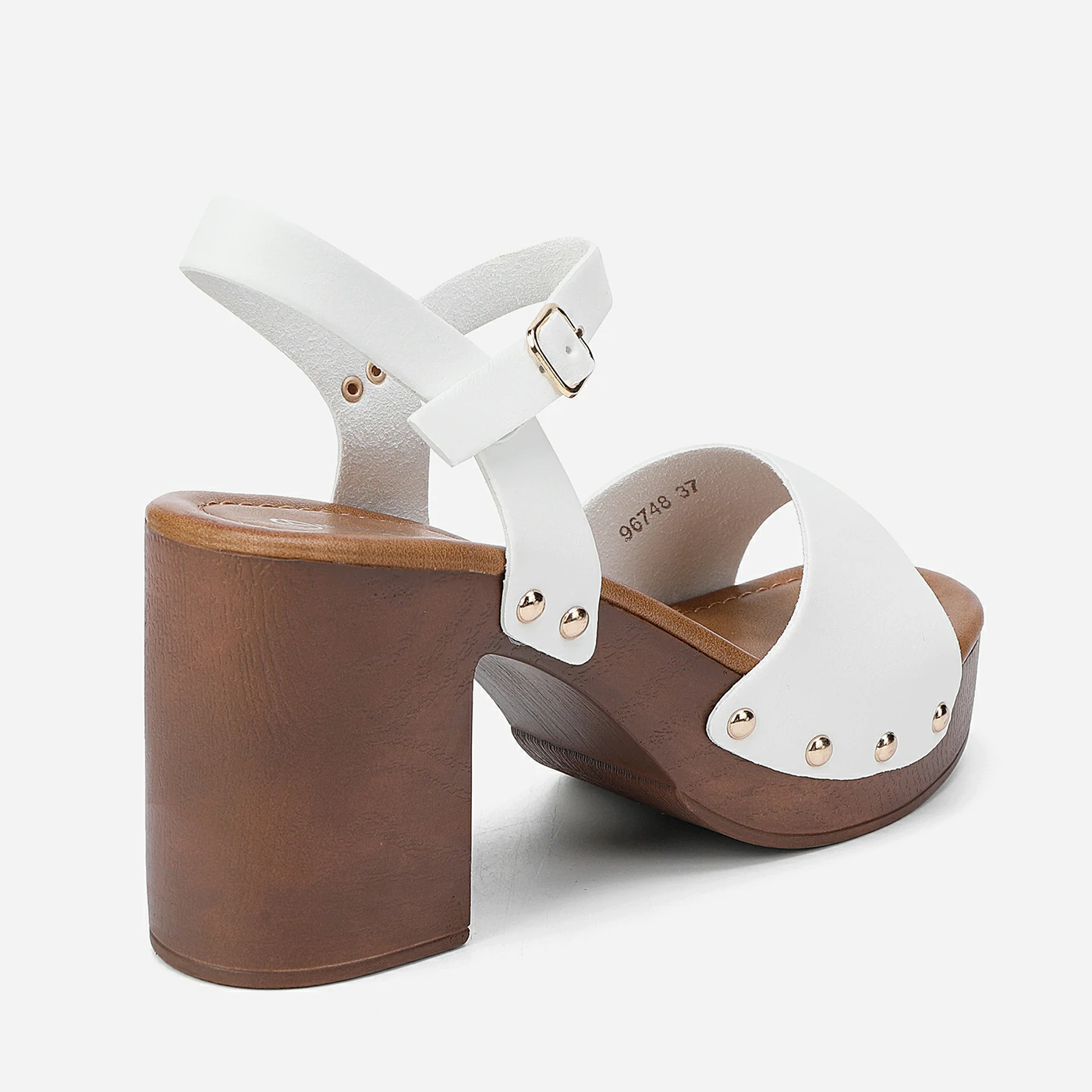 סנדל עקב לבן 40