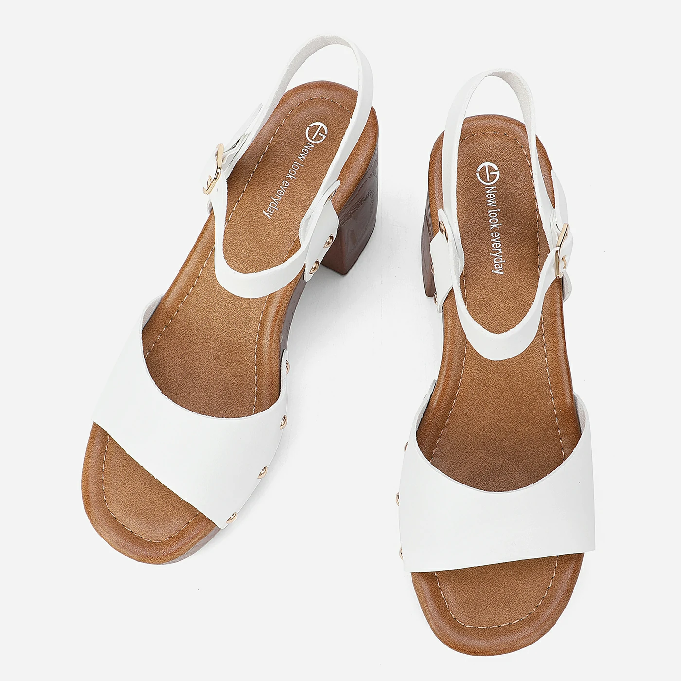 סנדל עקב לבן 40