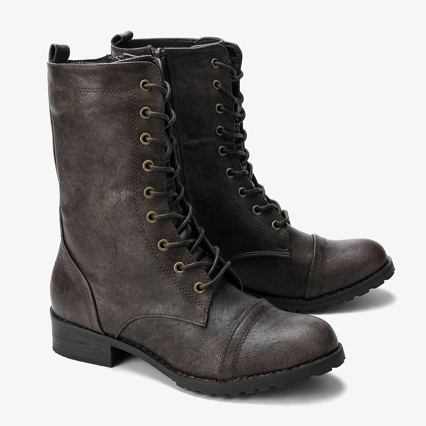 מגף שטוח חום 37