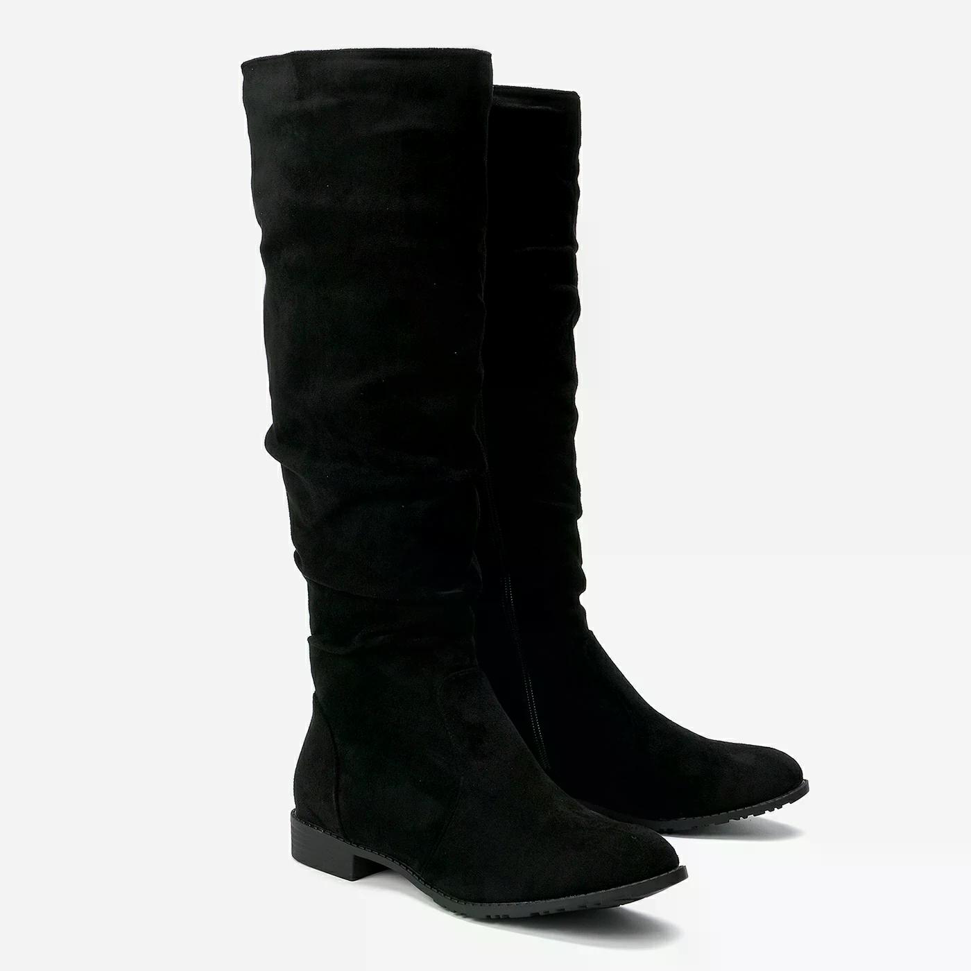 מגף שטוח שחור 40