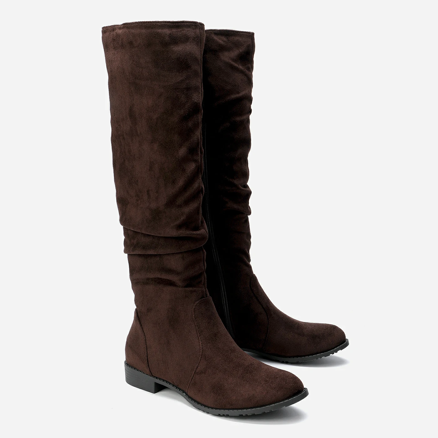 מגף שטוח חום 38