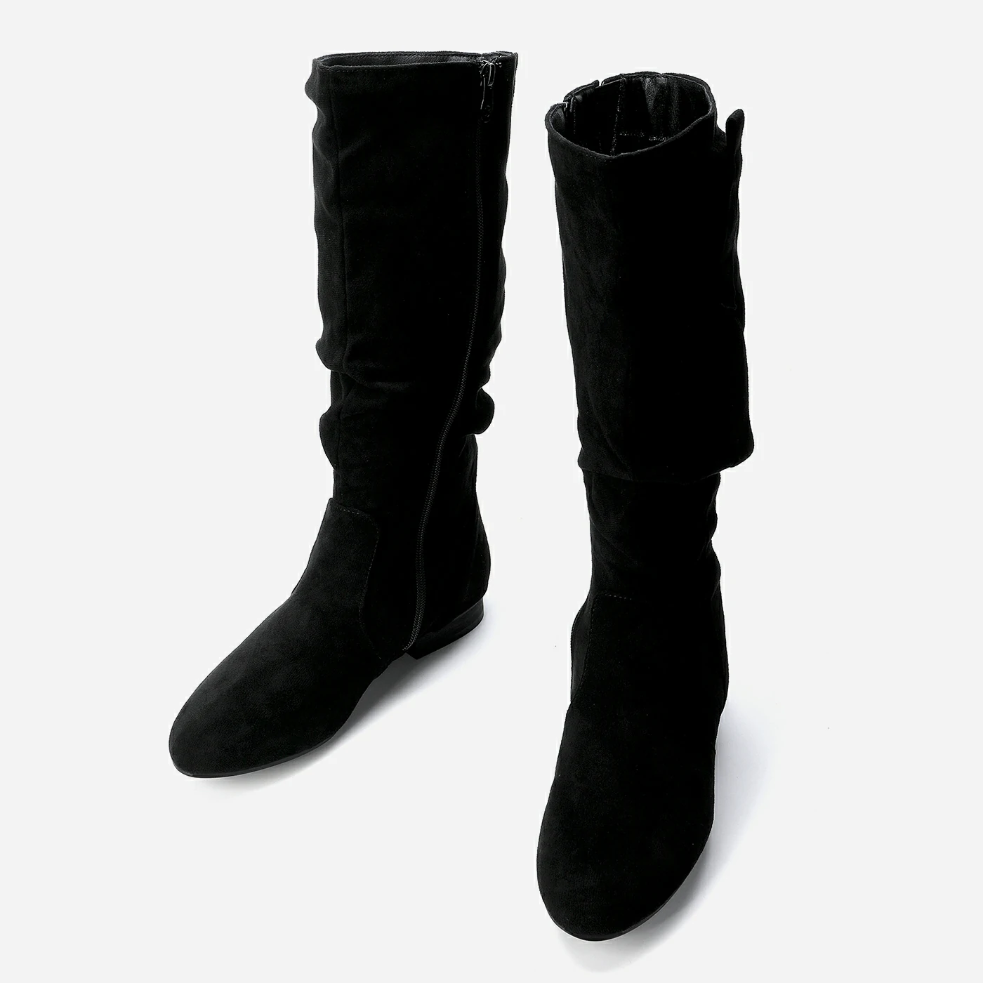 מגף שטוח שחור 38