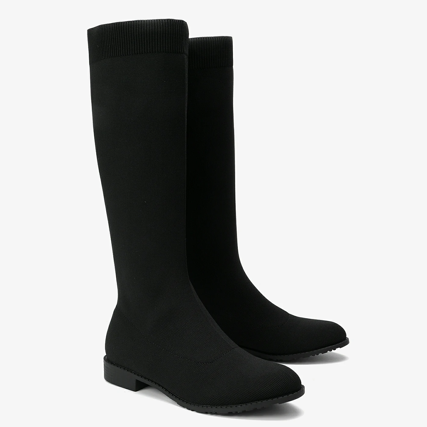 מגף שטוח שחור 36