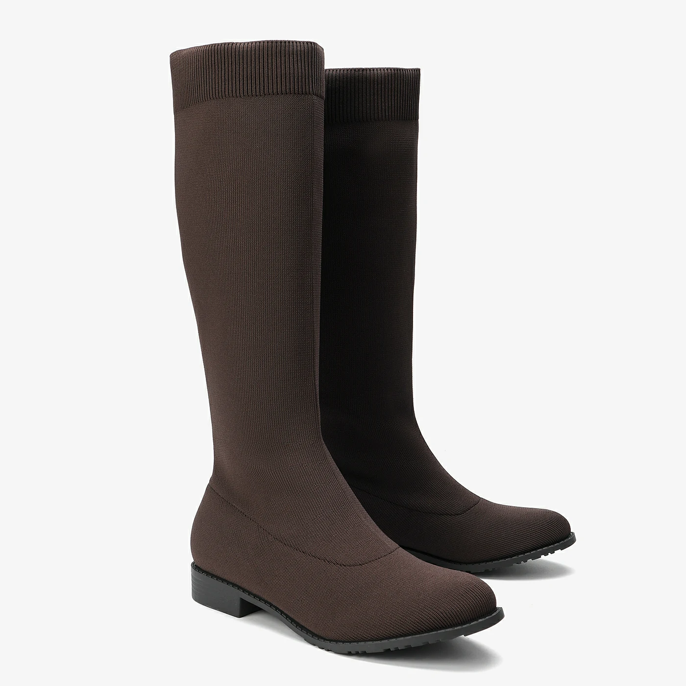 מגף שטוח חום 37