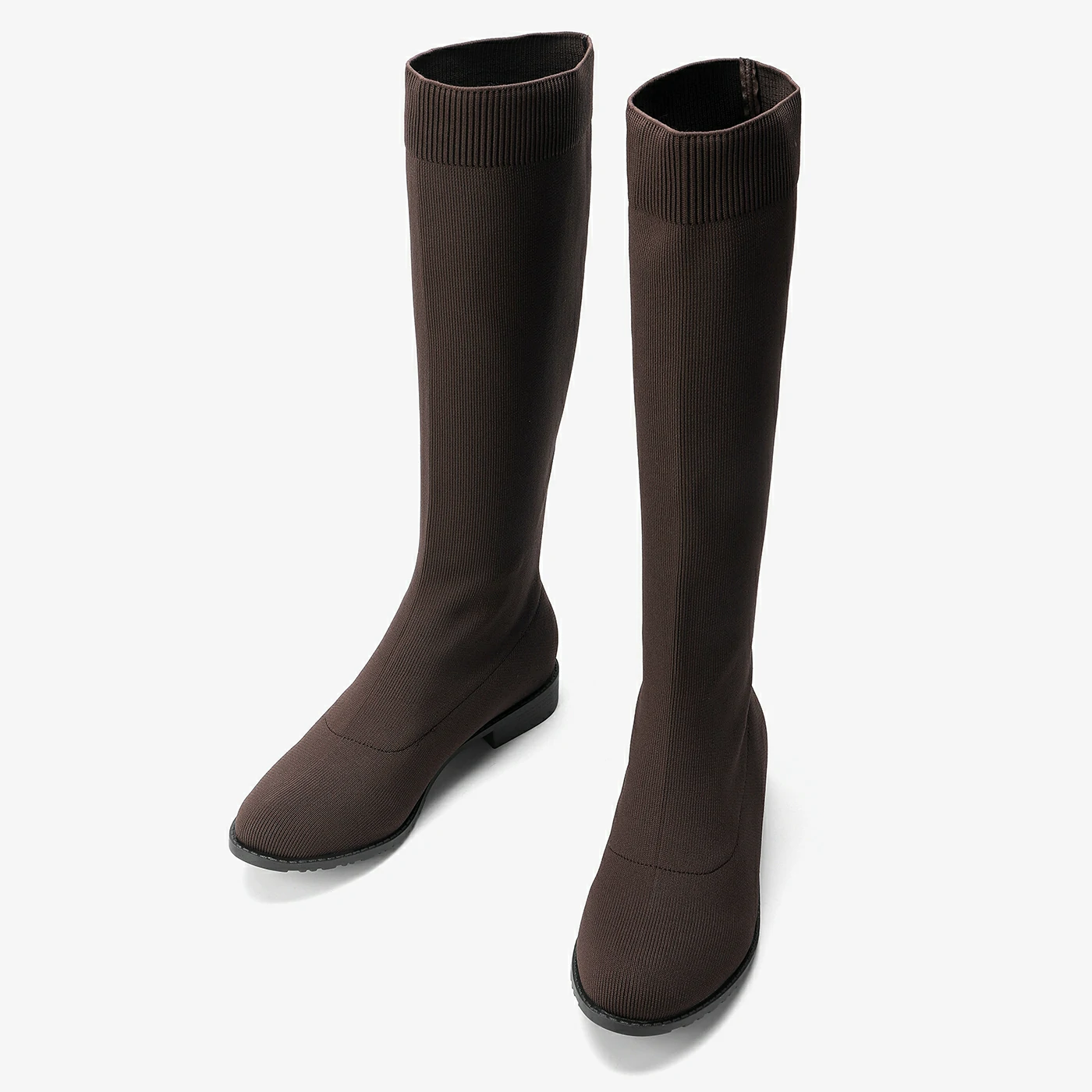 מגף שטוח חום 37