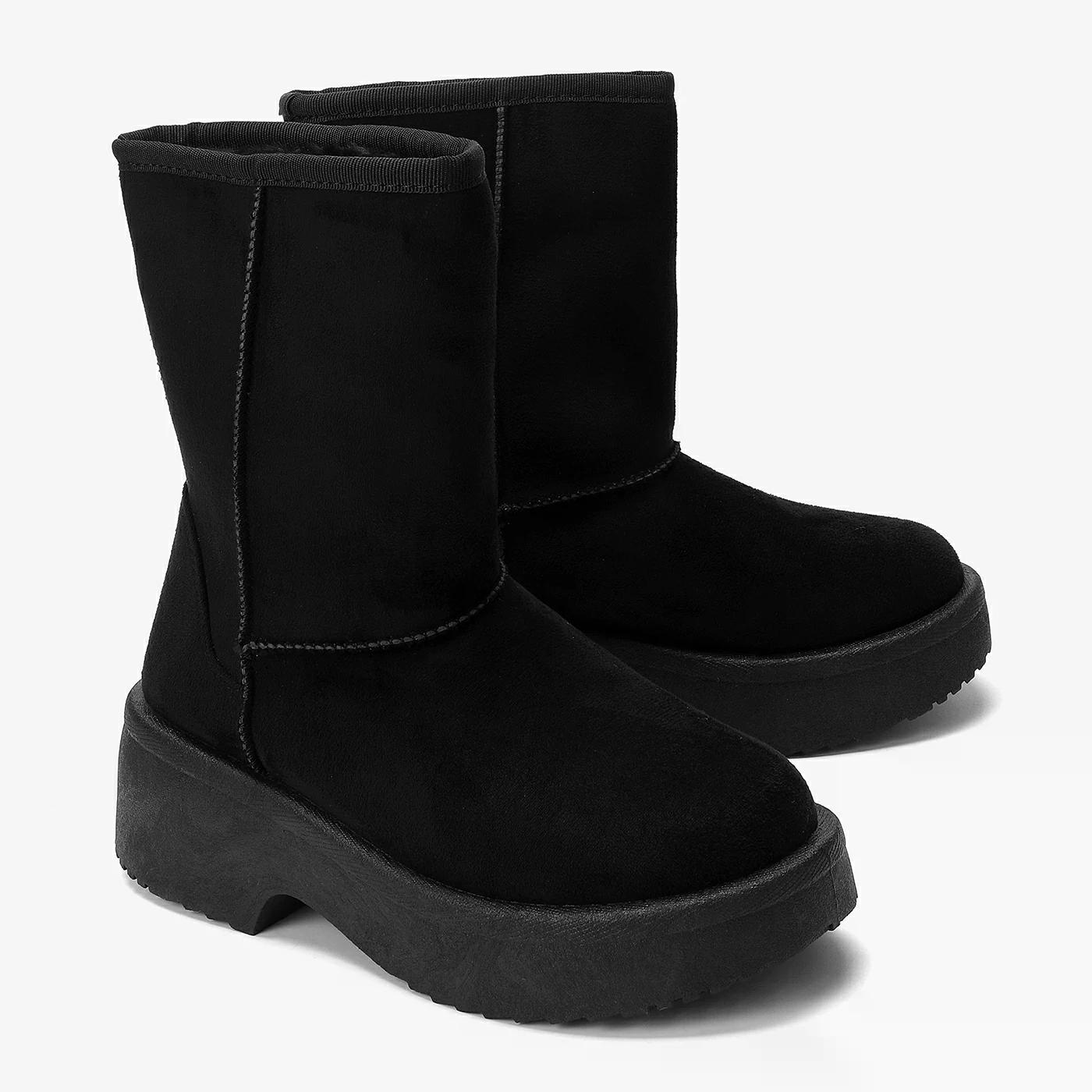 מגף עקב שחור 40