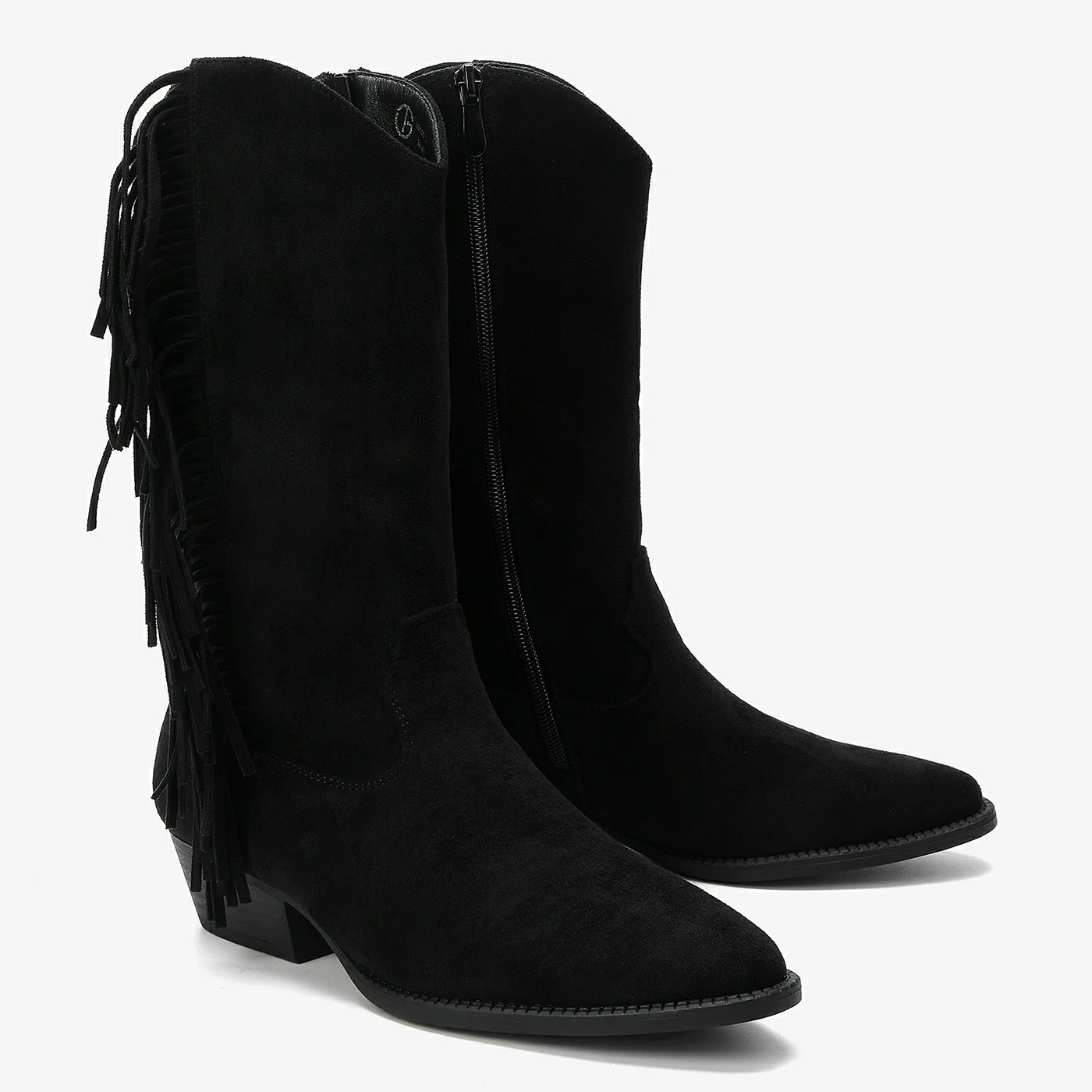 מגף עקב שחור 40