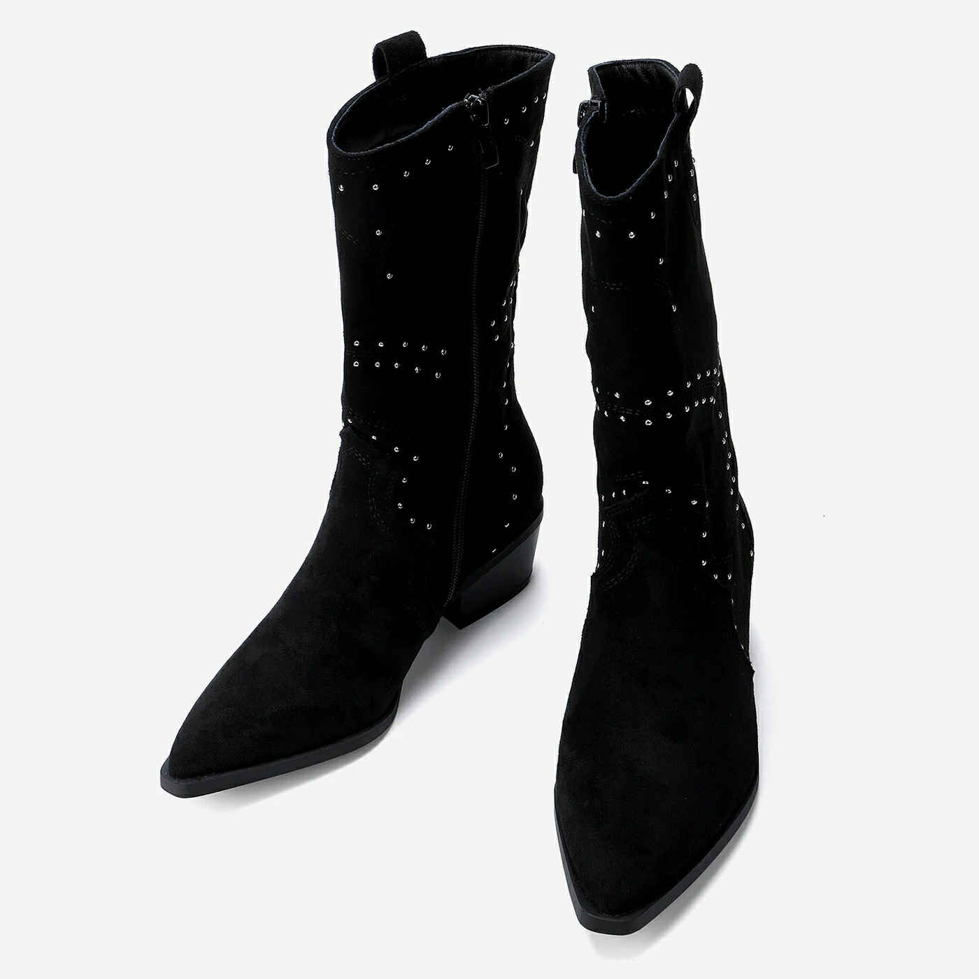 מגף עקב שחור 41