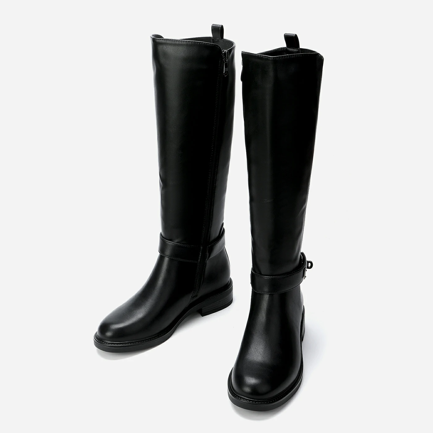 מגף שטוח שחור 36