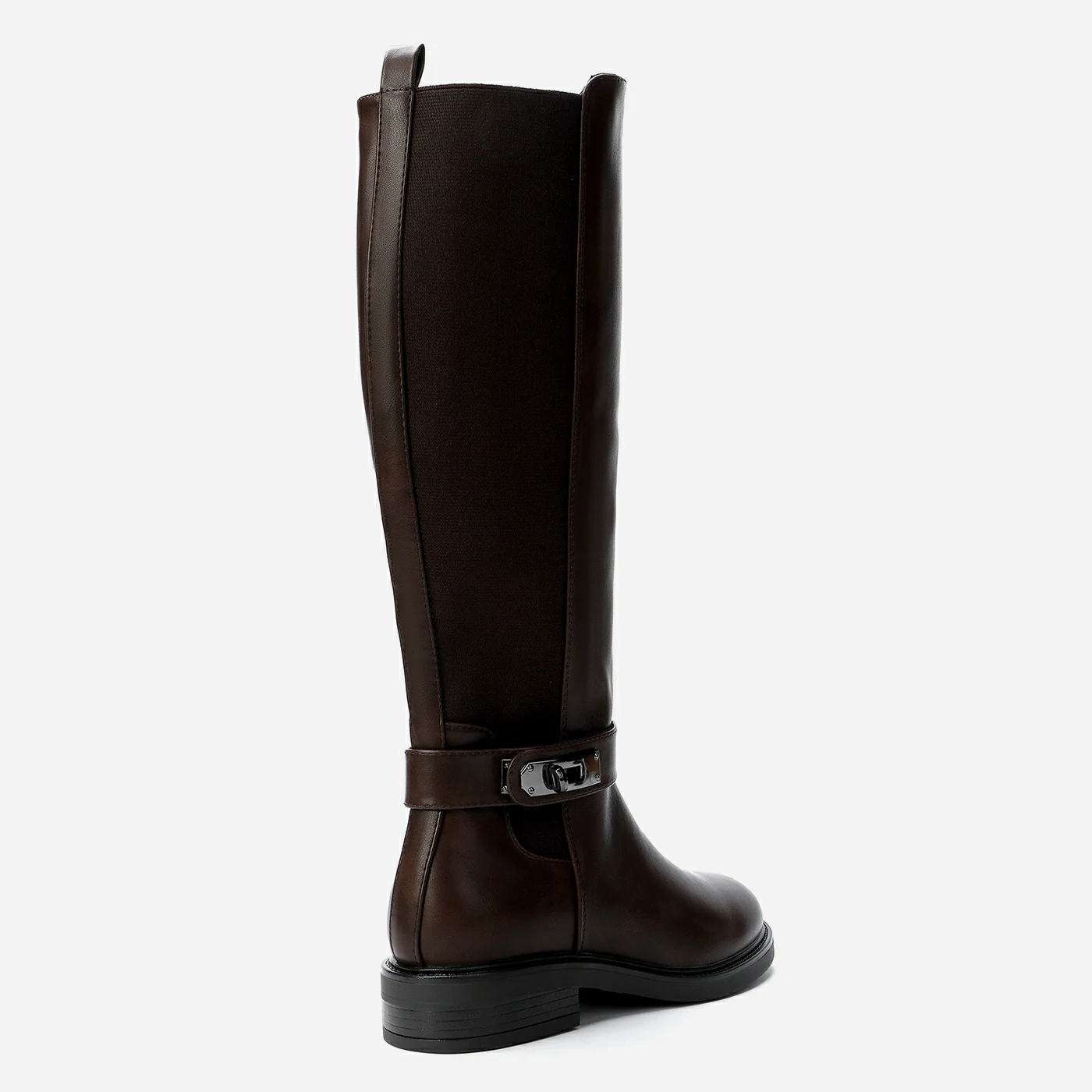 מגף שטוח חום 36