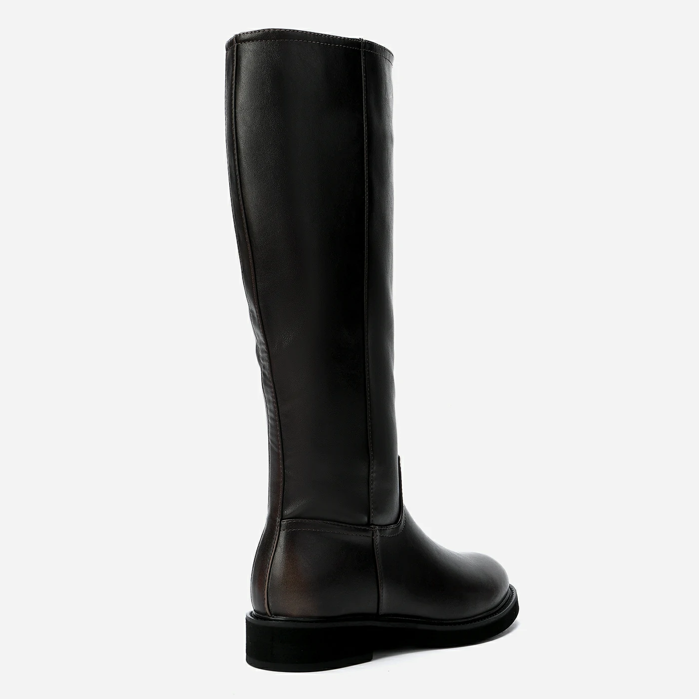 מגף שטוח חום 37