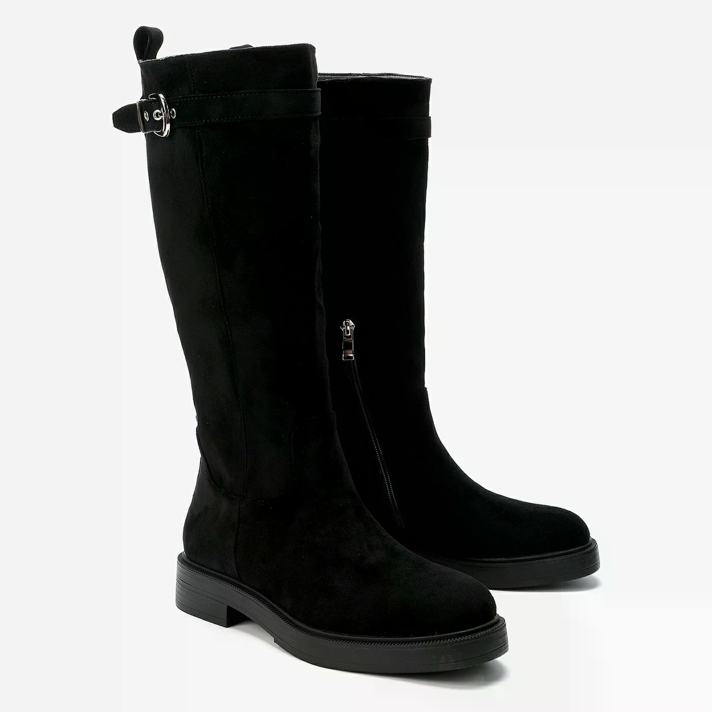 מגף עקב שחור 40