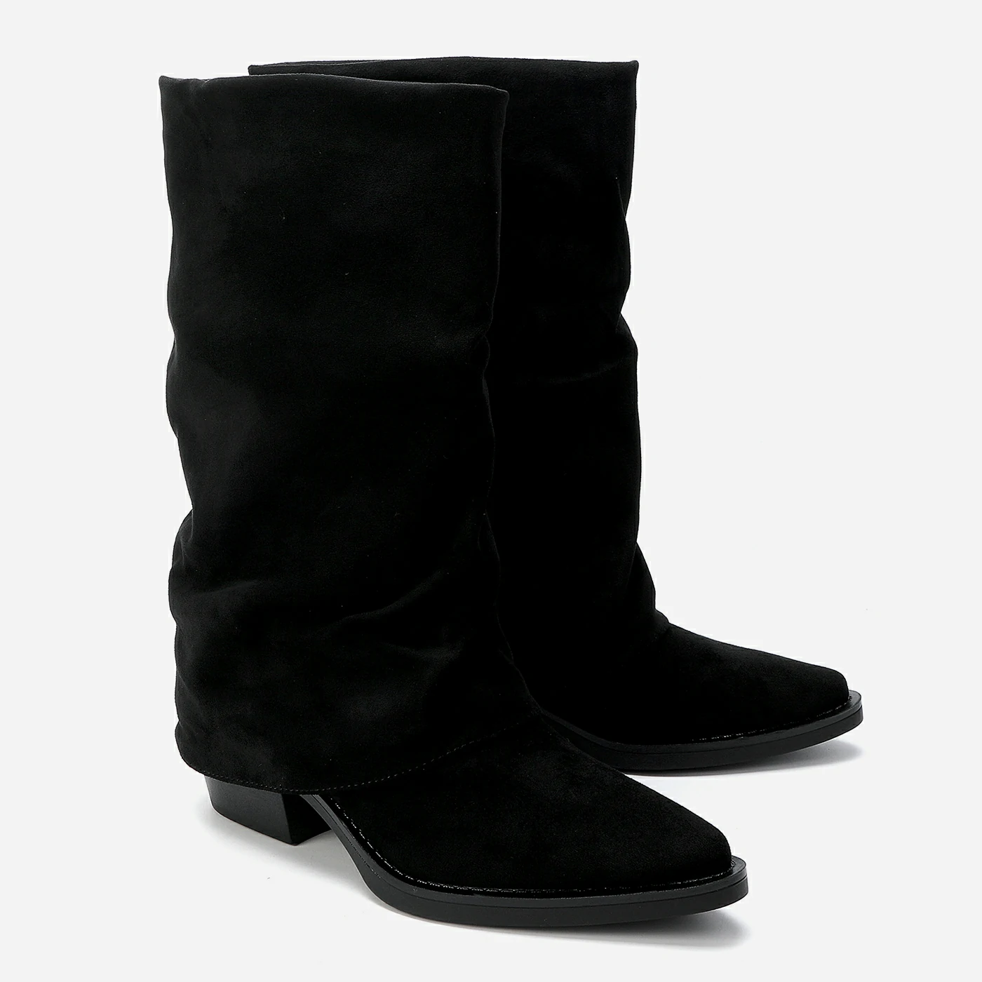 מגף עקב שחור 39