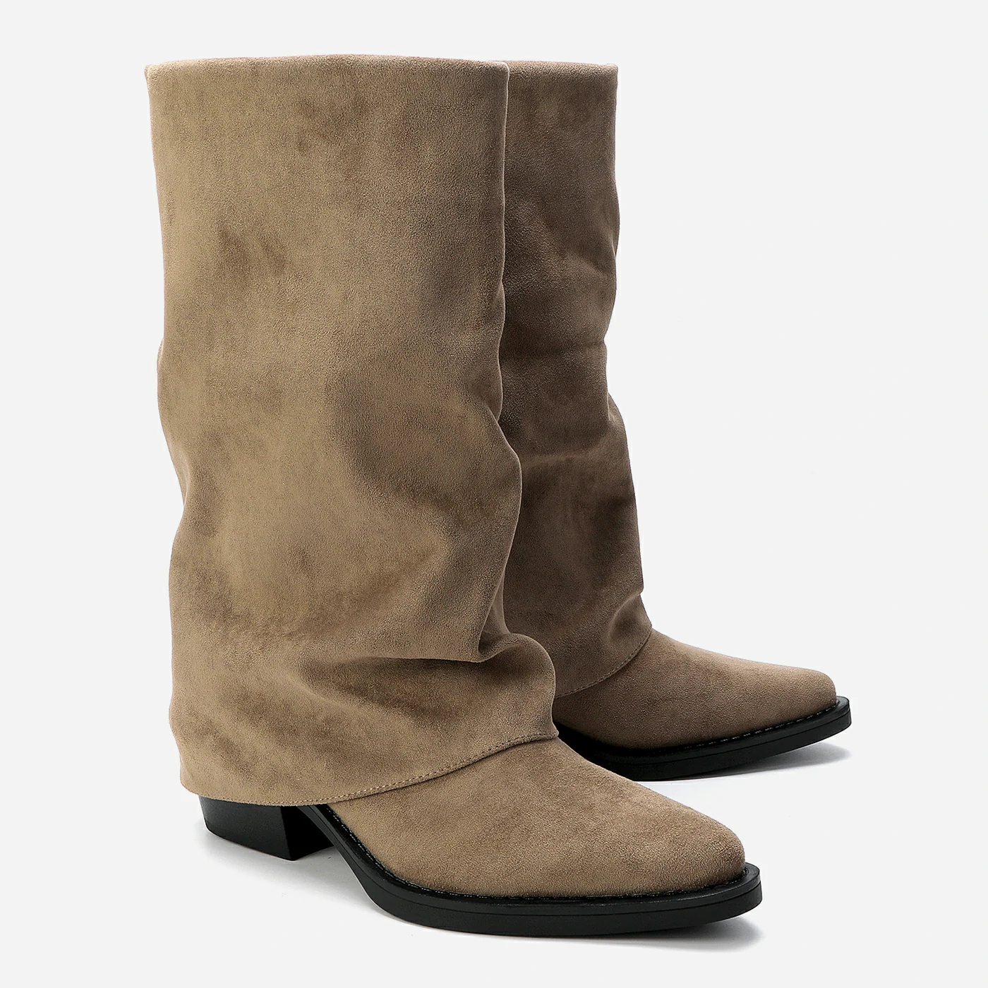 מגף עקב חאקי 38