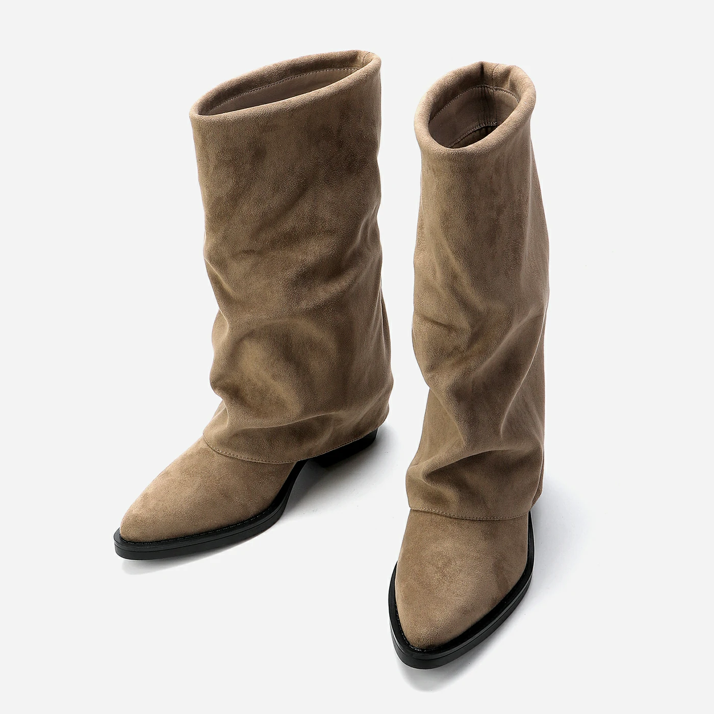 מגף עקב חאקי 38