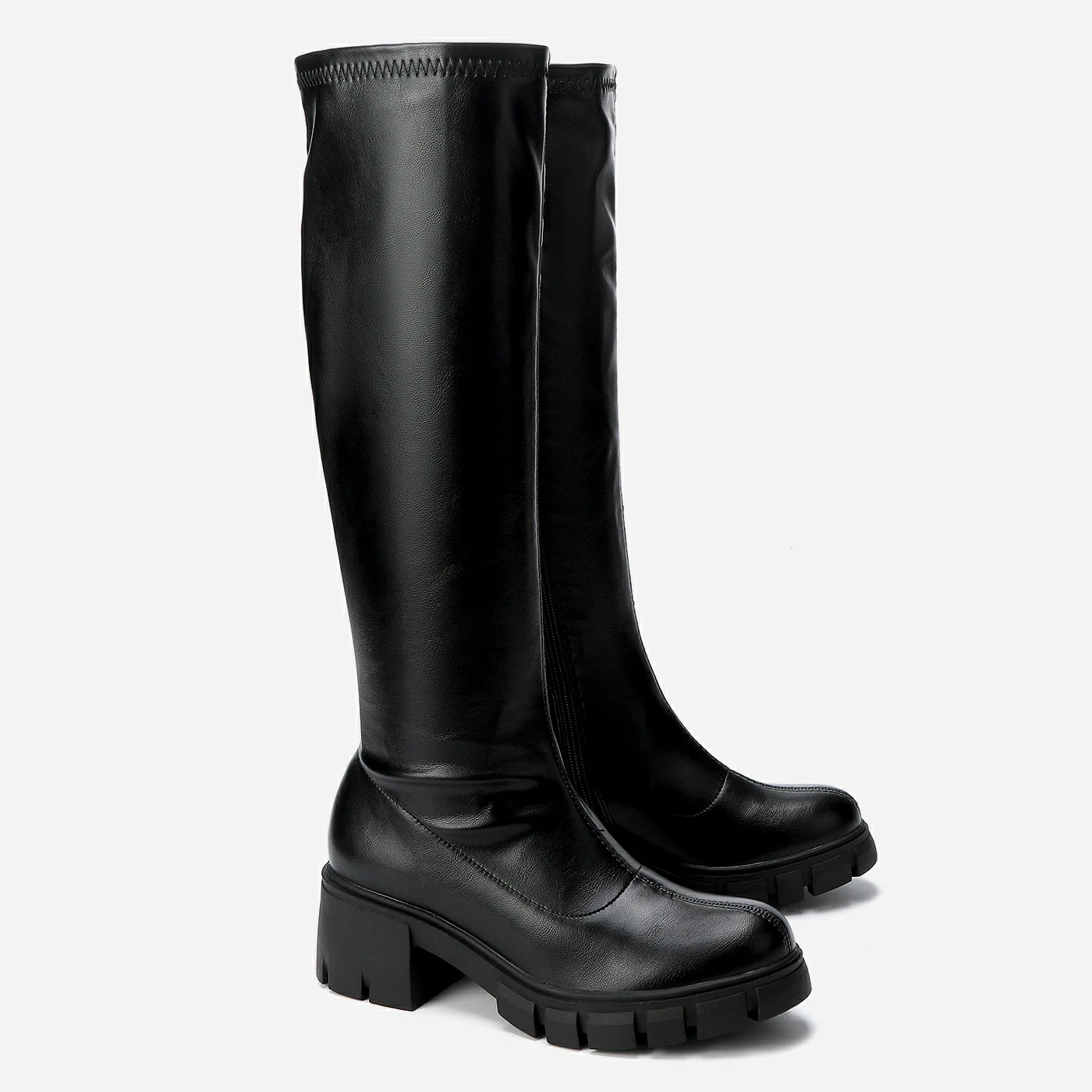 מגף עקב שחור 36