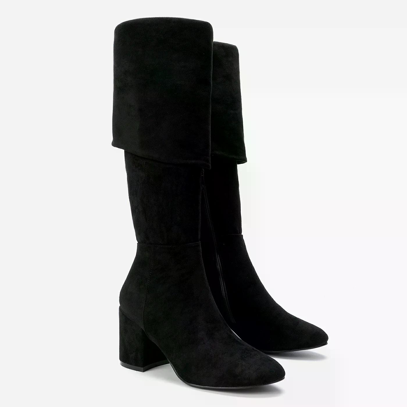 מגף עקב שחור 41