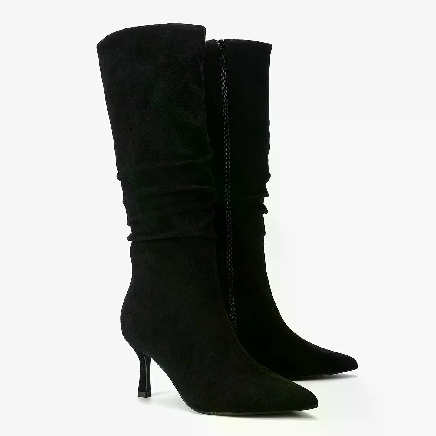 מגף עקב שחור 37