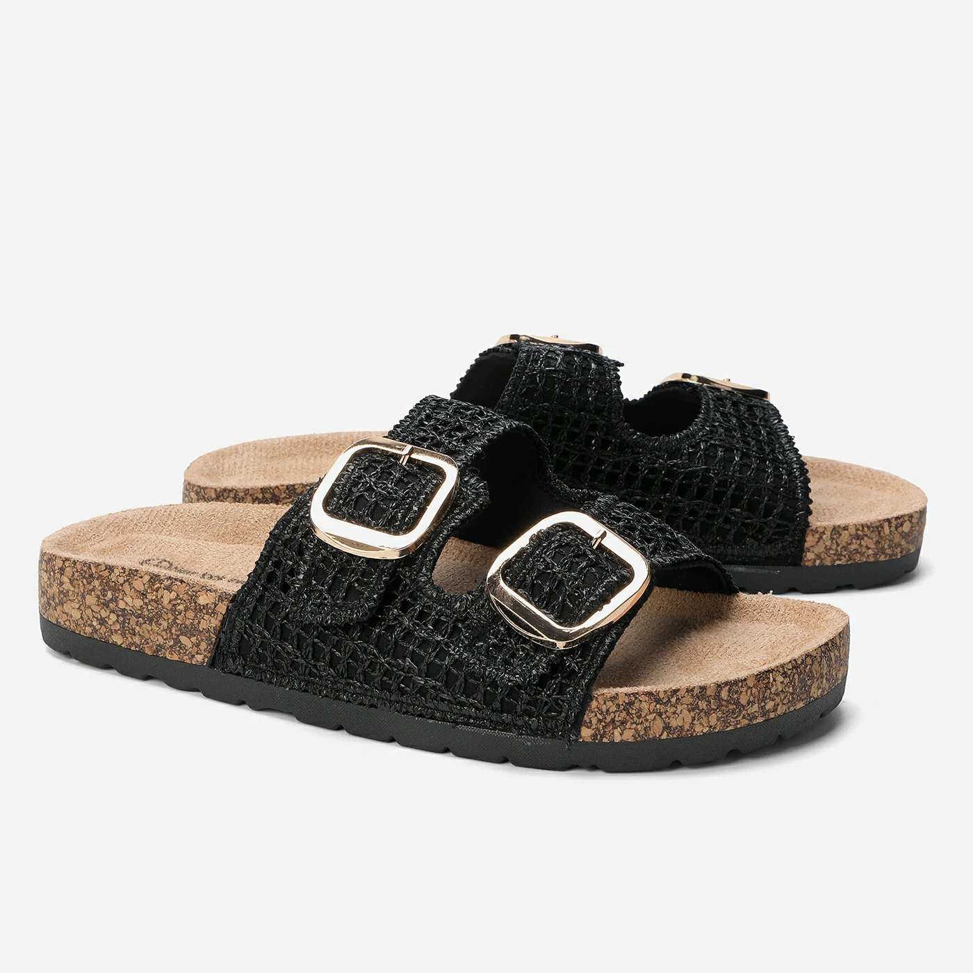 כפכף פלטפורמה שחור 39