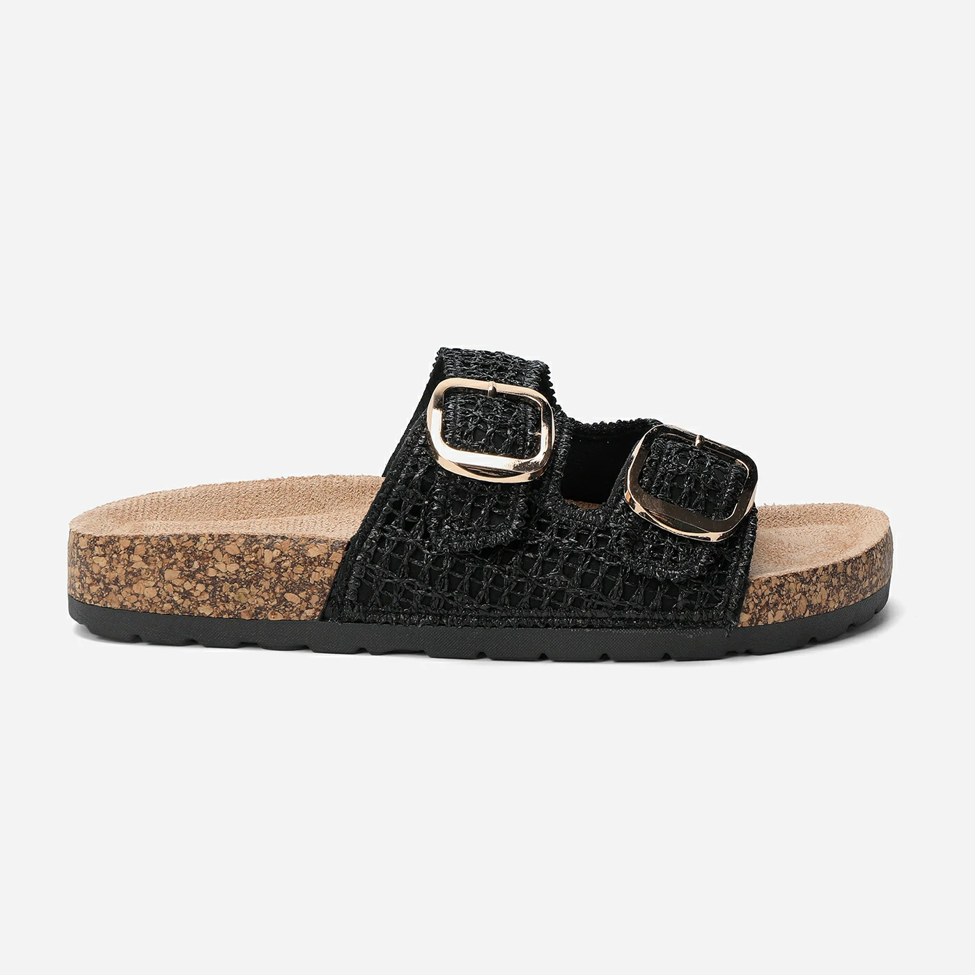 כפכף פלטפורמה שחור 39