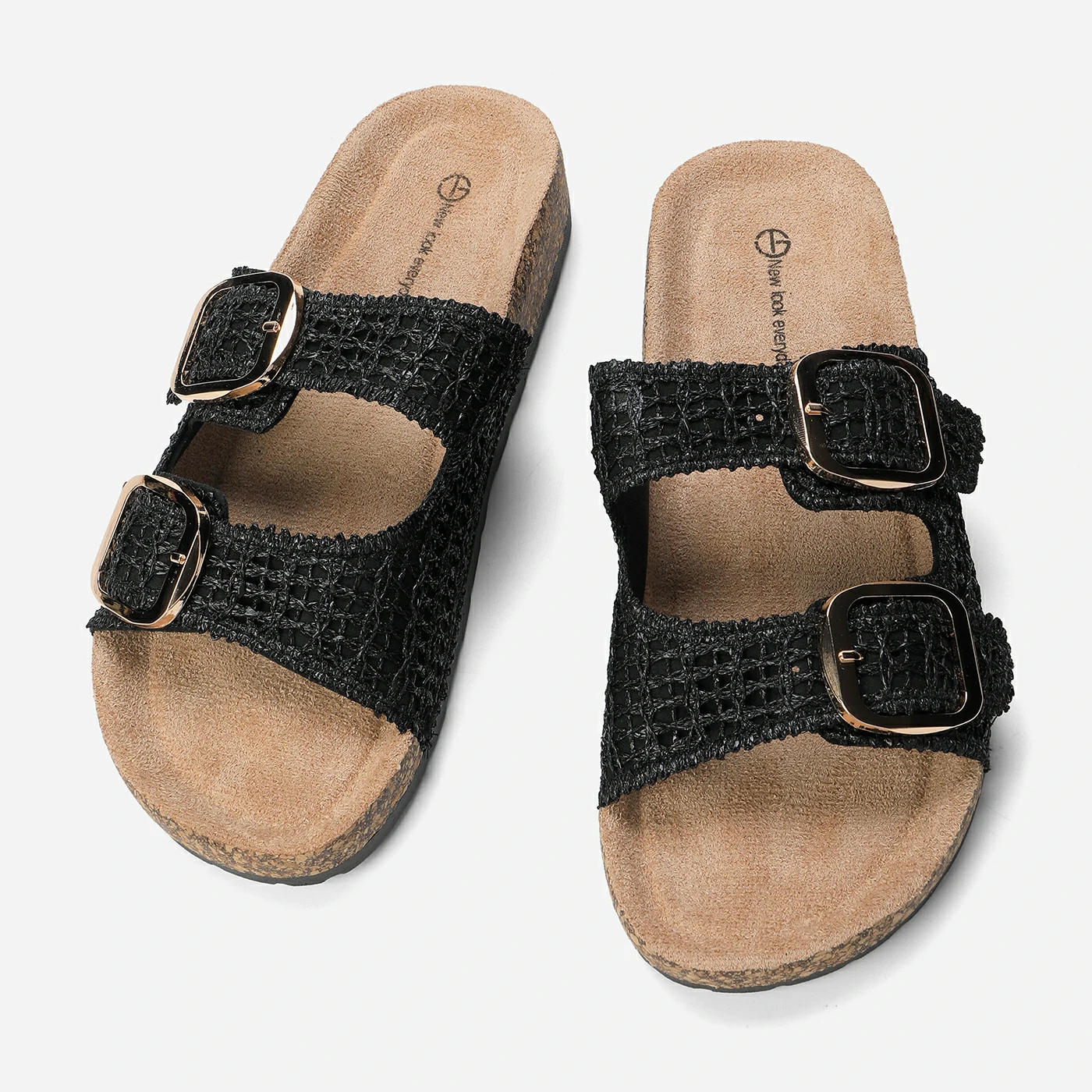 כפכף פלטפורמה שחור 39