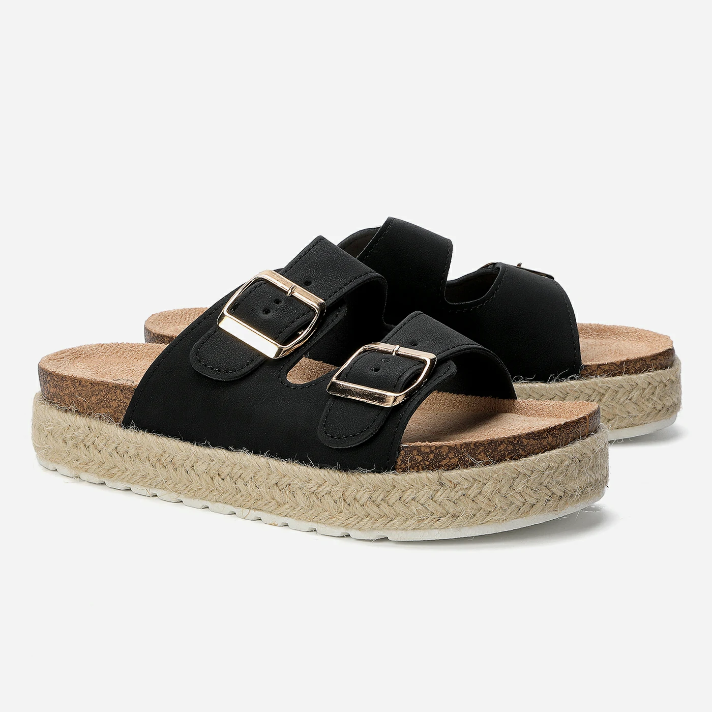 כפכף פלטפורמה שחור 37