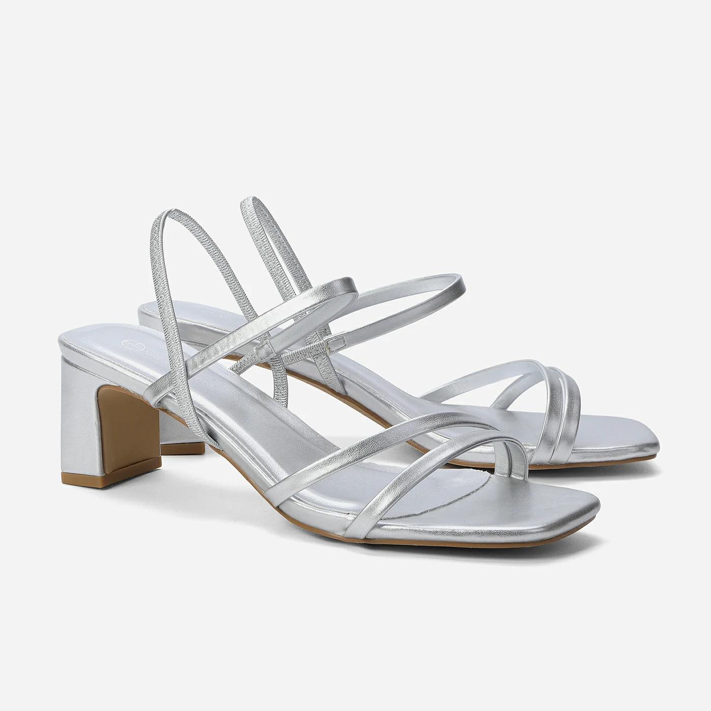 סנדל עקב כסף 36