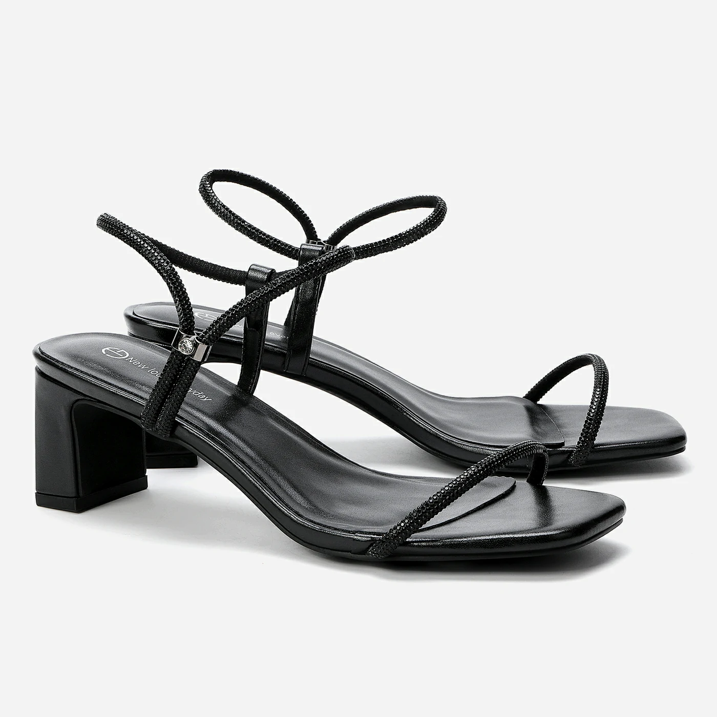 סנדל עקב שחור 37