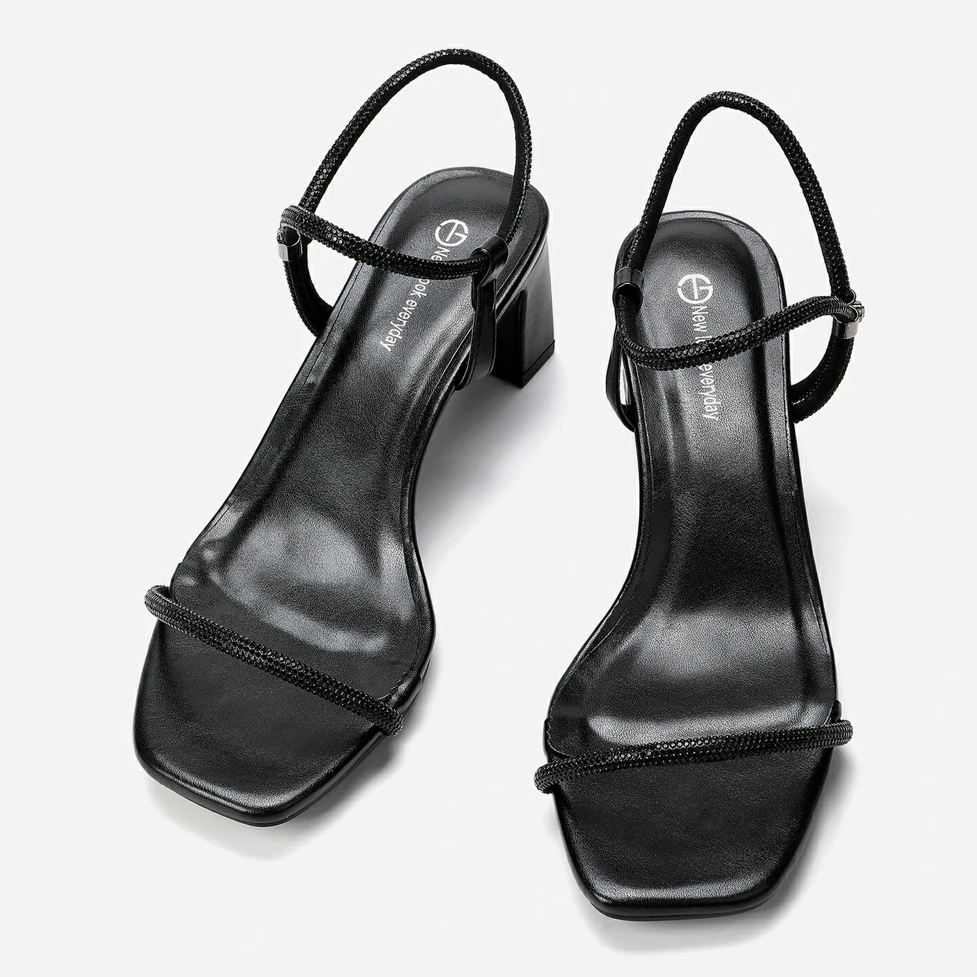 סנדל עקב שחור 37