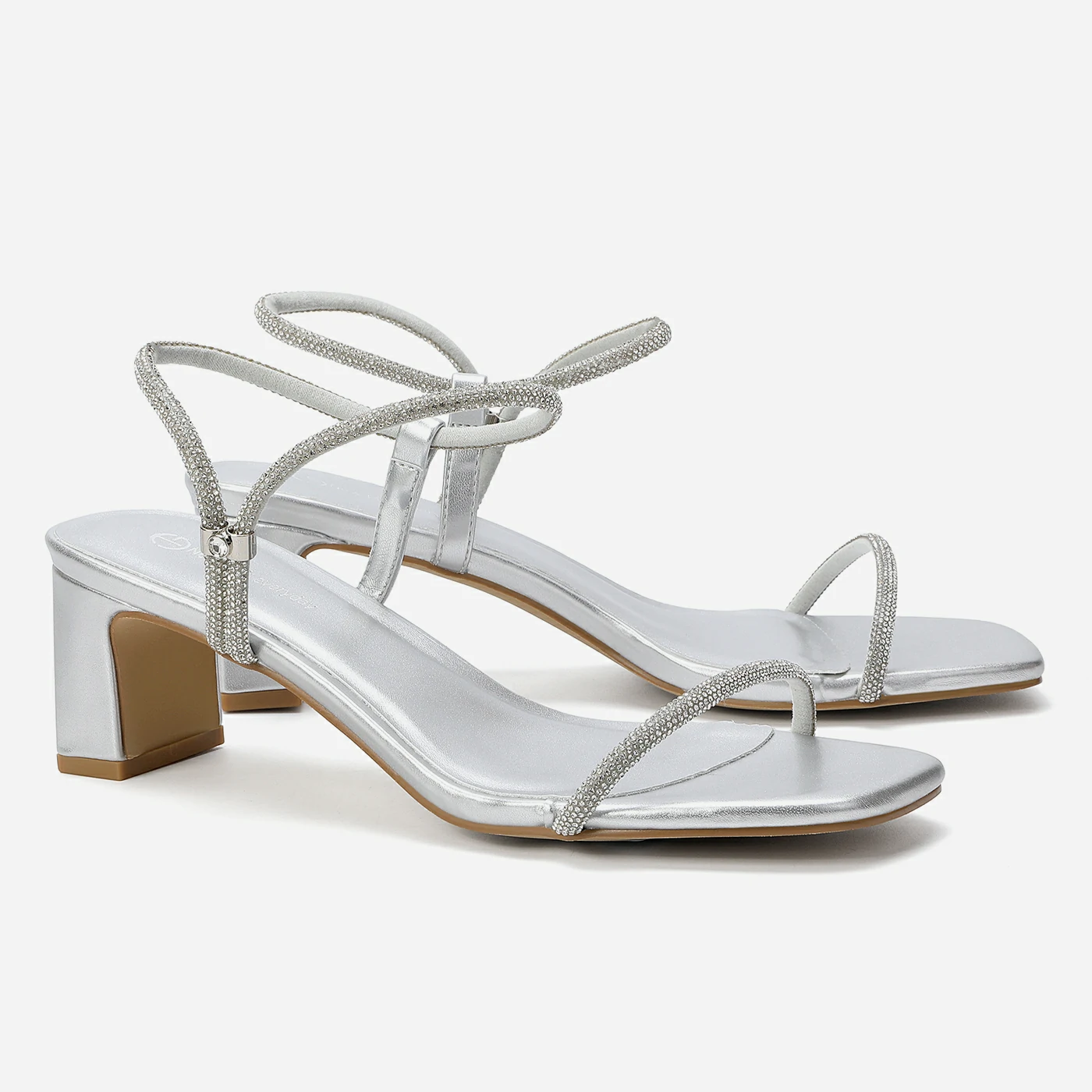 סנדל עקב כסף 40