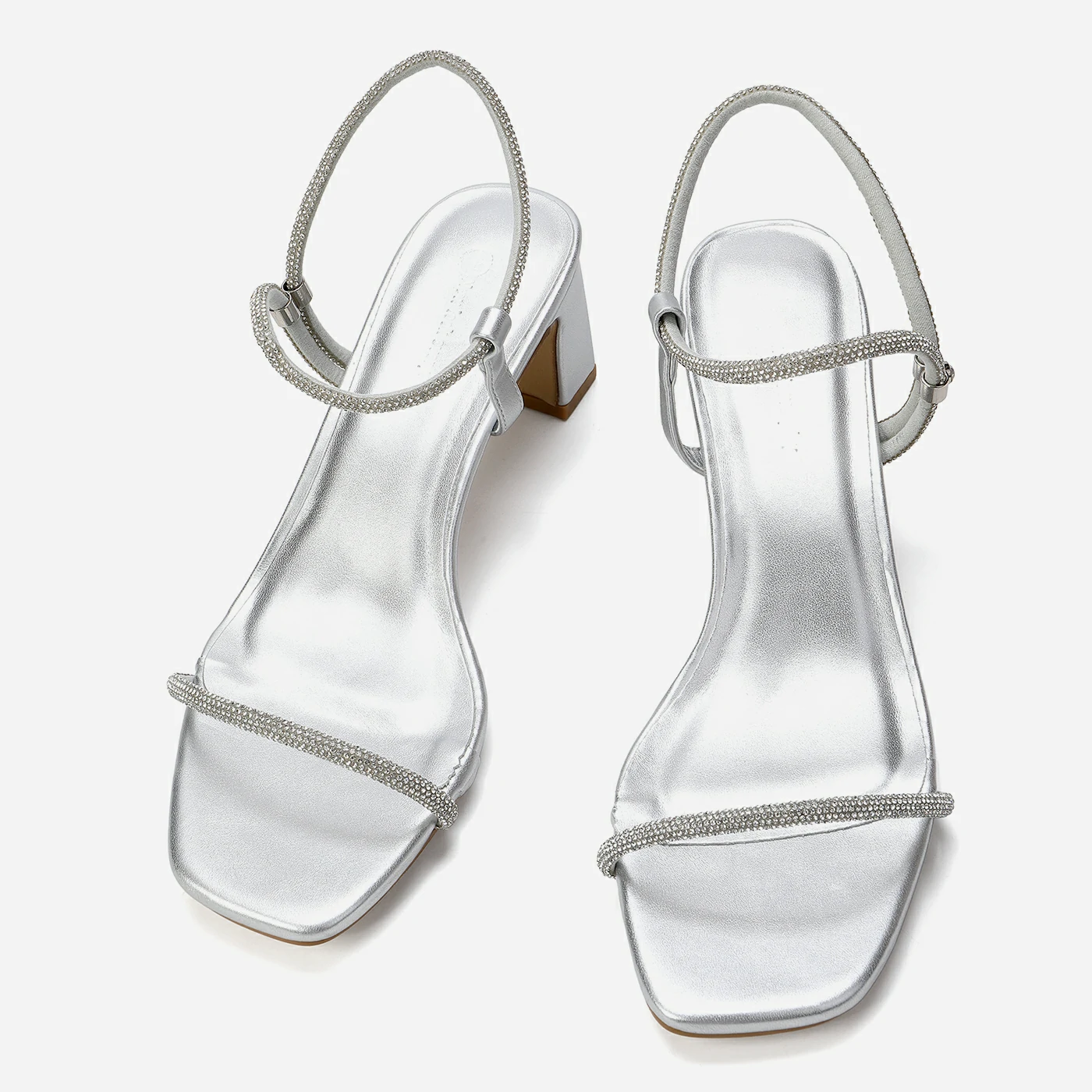 סנדל עקב כסף 40