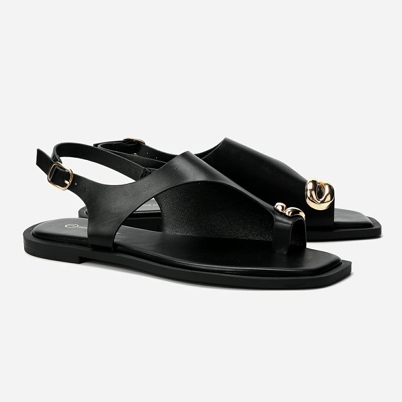 סנדל שטוח שחור 37