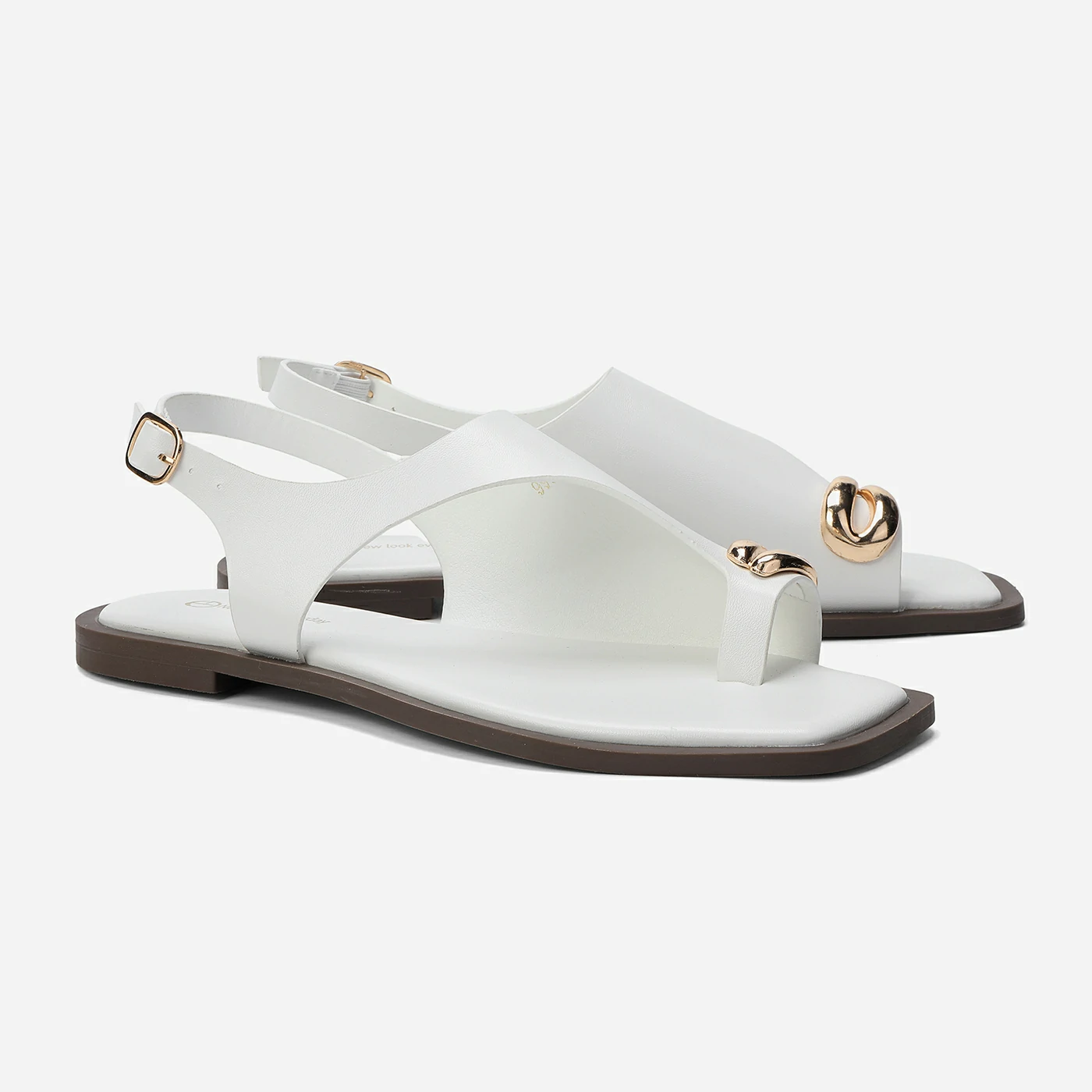 סנדל שטוח לבן 36