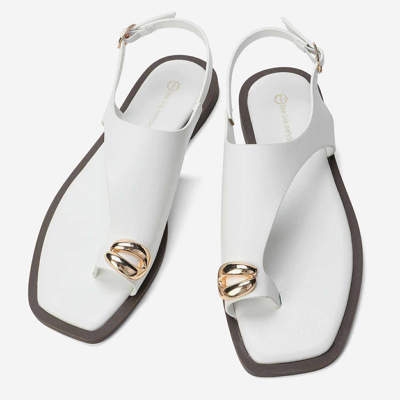 סנדל שטוח לבן 36