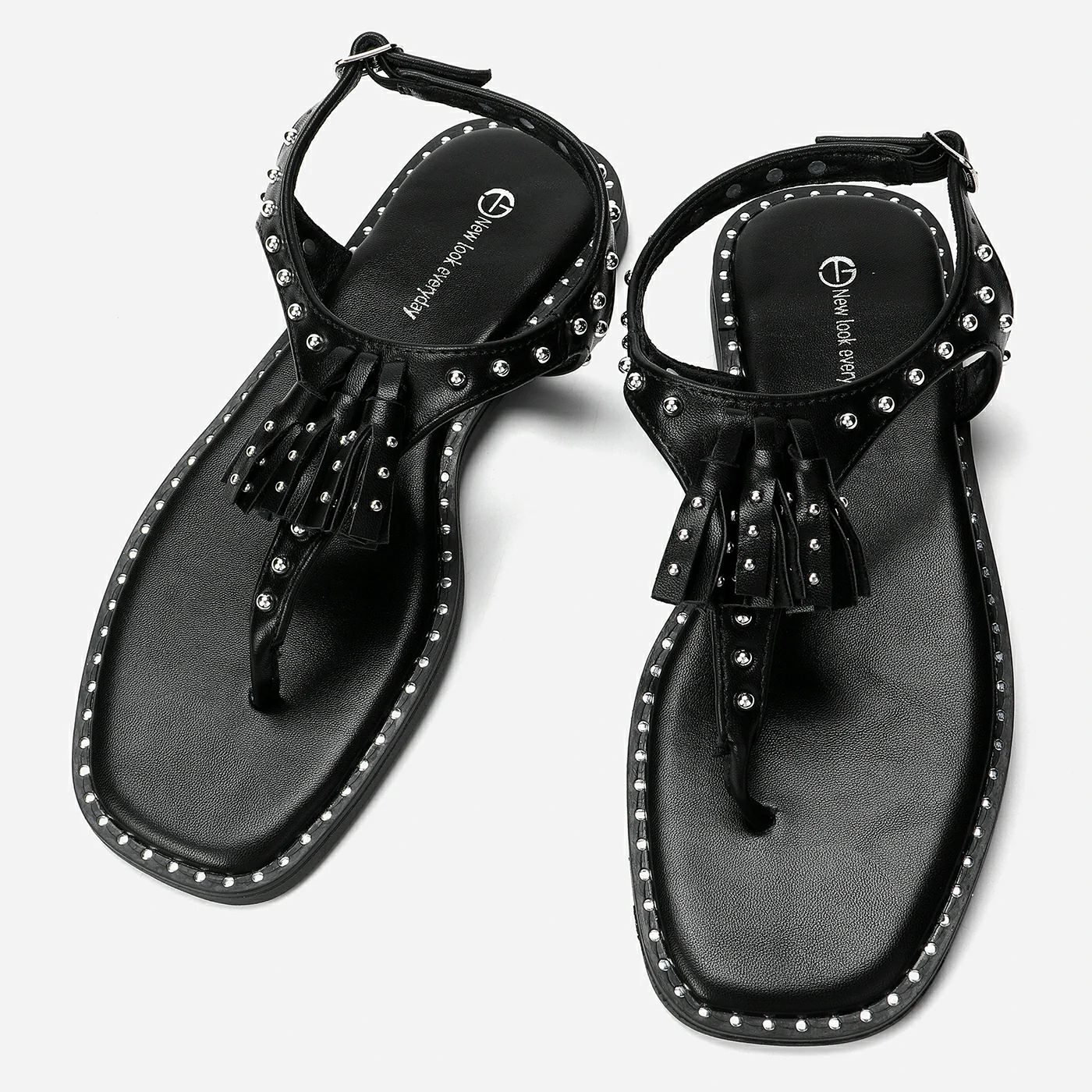 סנדל שטוח שחור 38