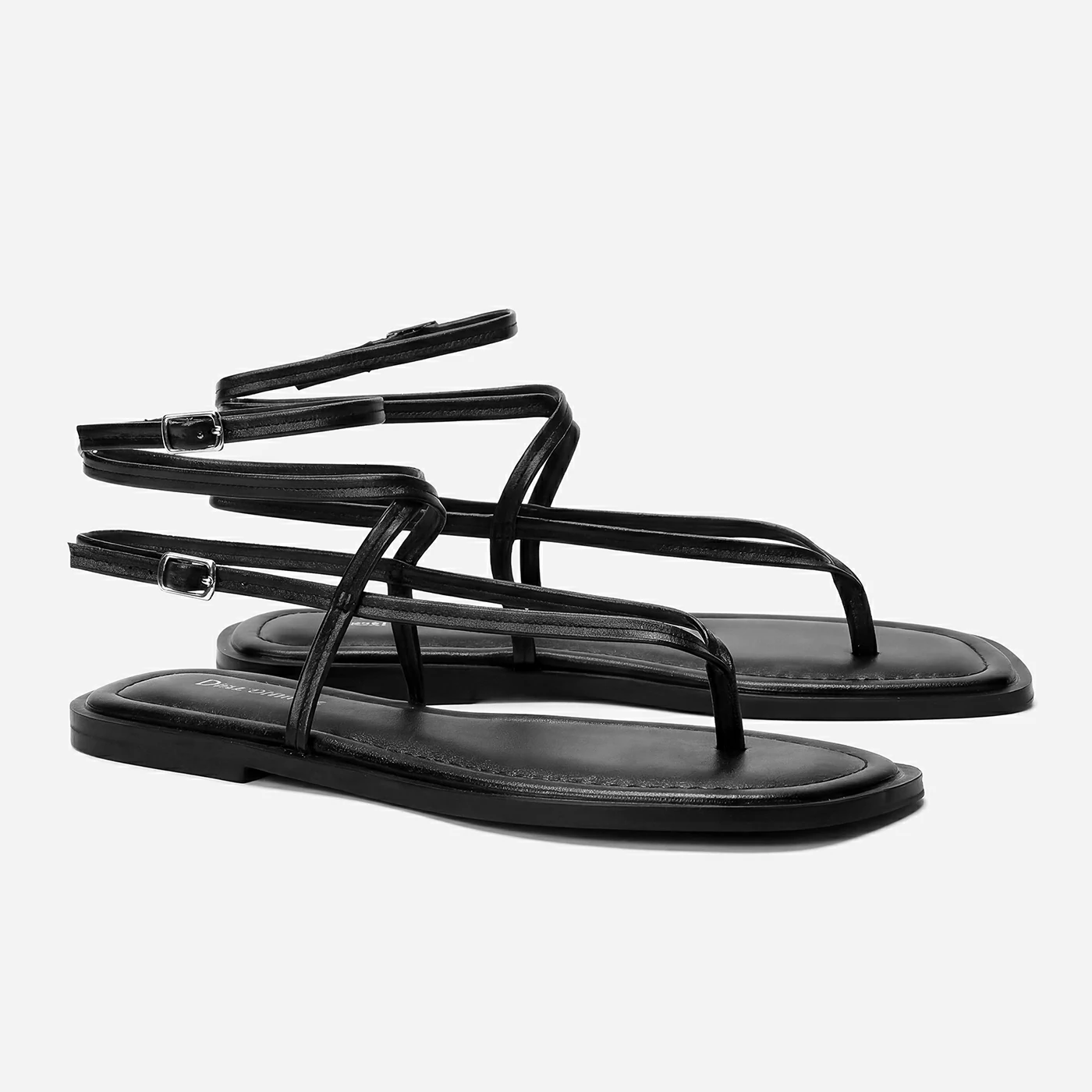 סנדל שטוח שחור 36