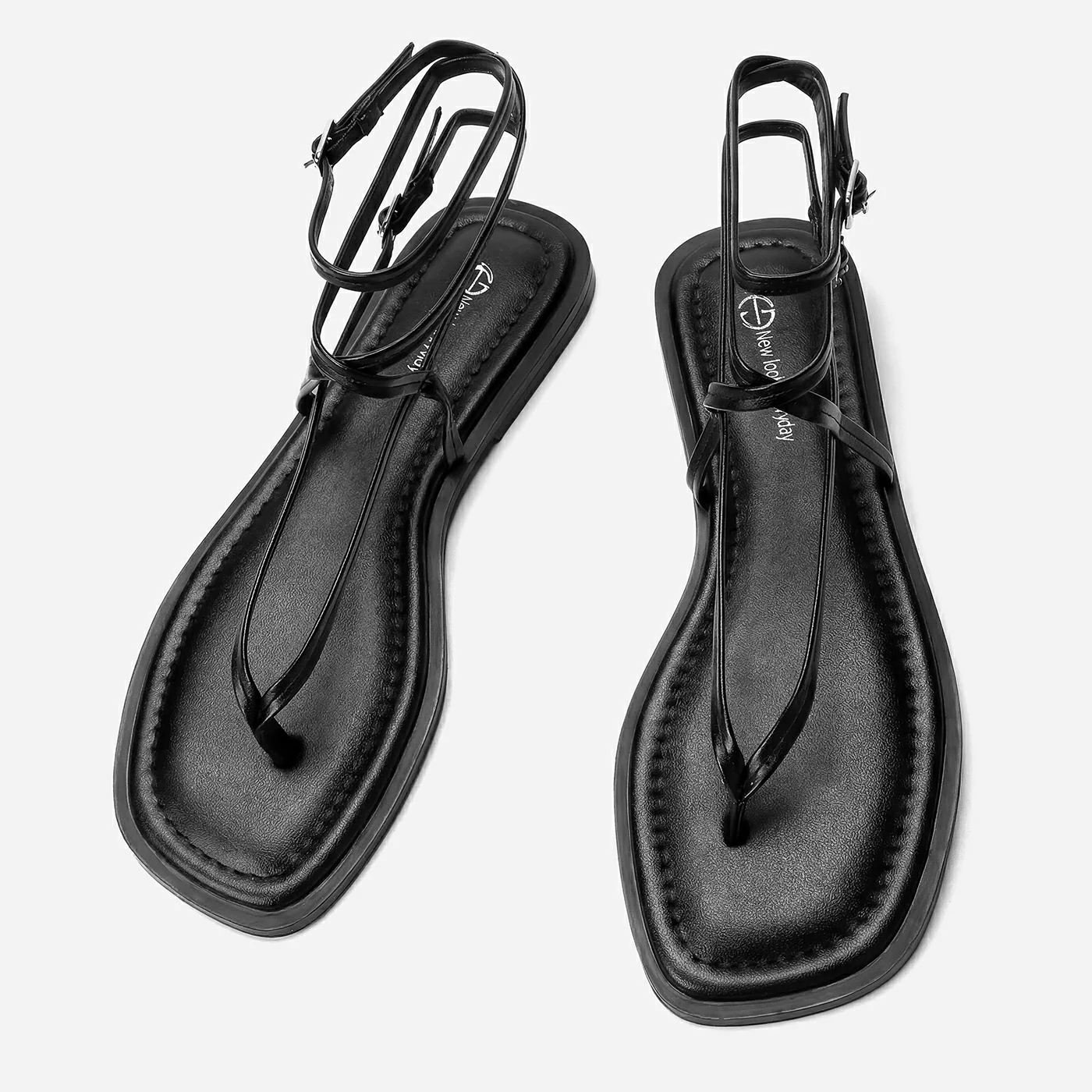 סנדל שטוח שחור 36