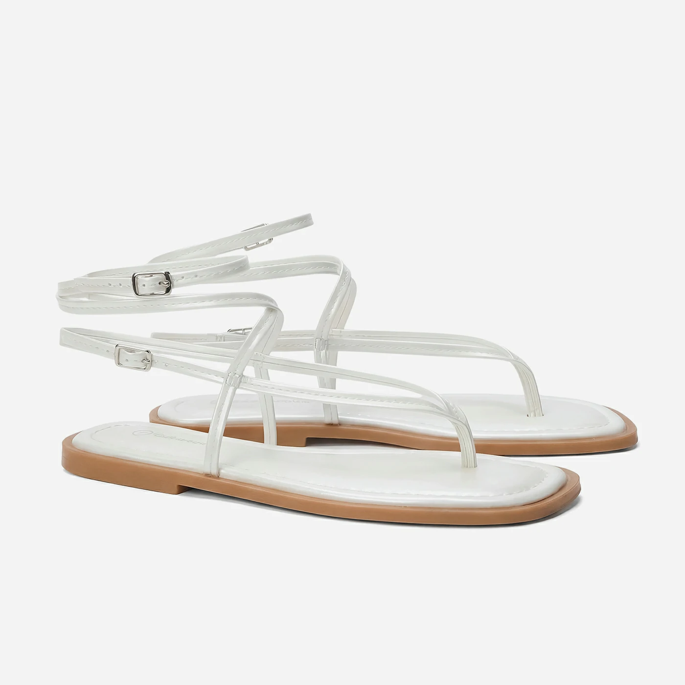 סנדל שטוח לבן 36