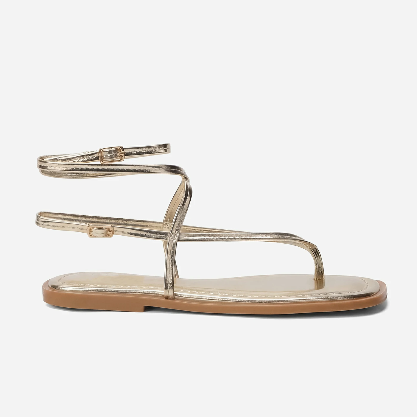 סנדל שטוח זהב 36