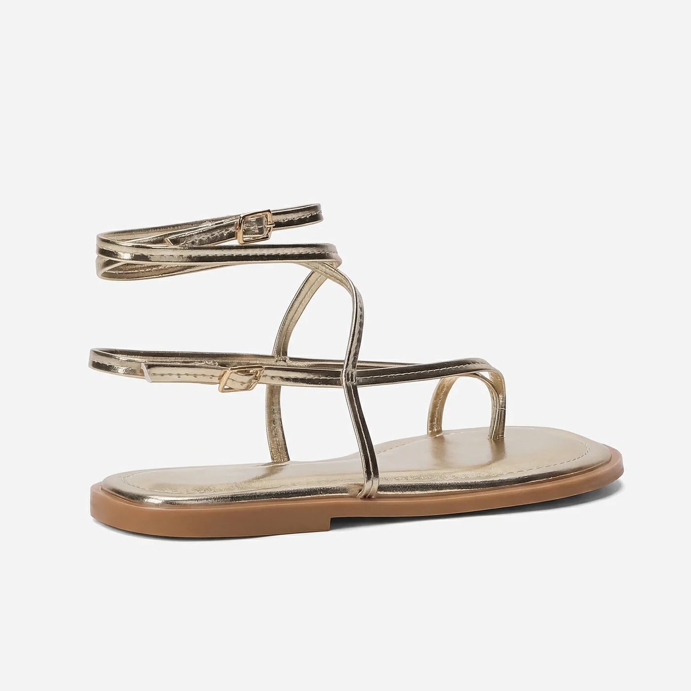 סנדל שטוח זהב 36