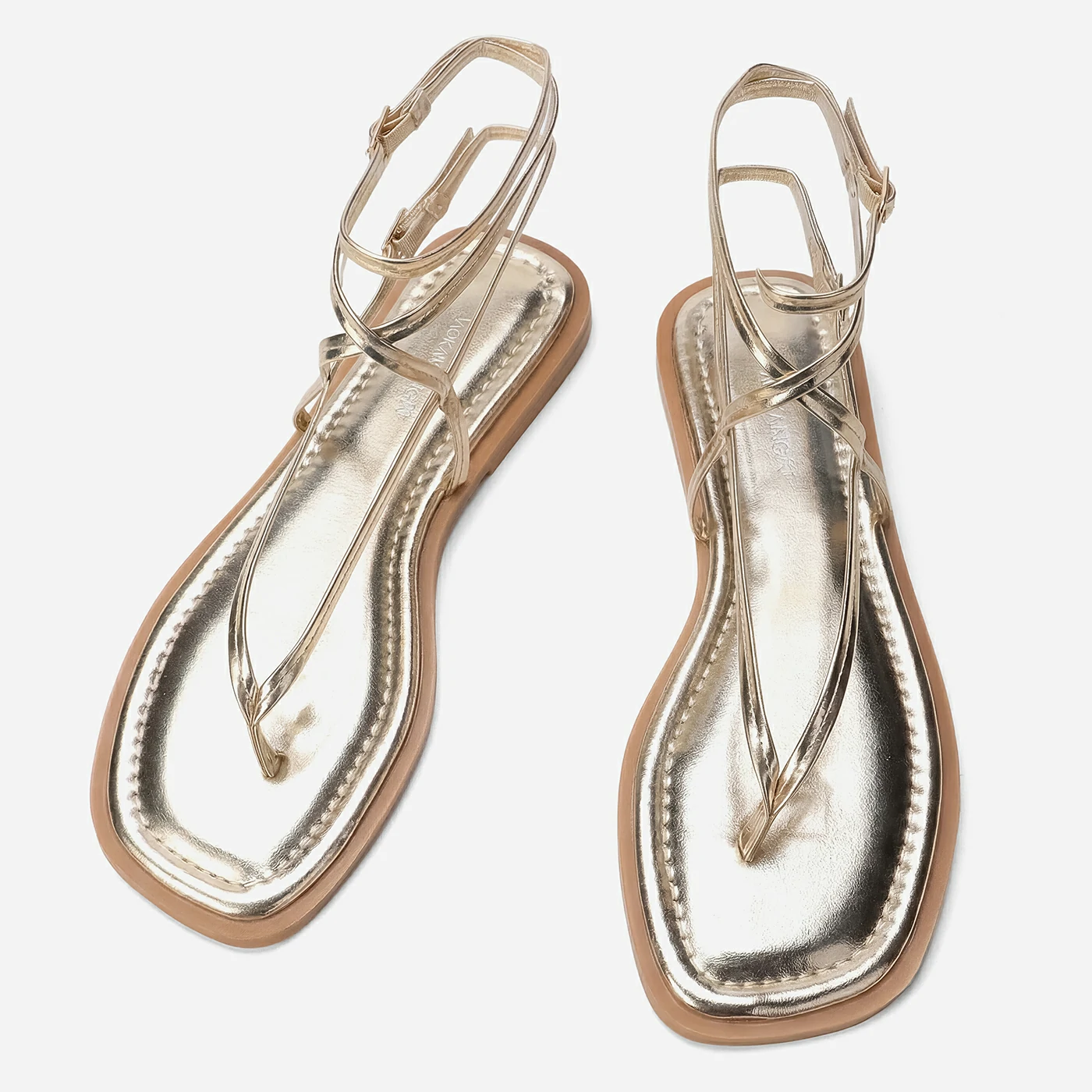 סנדל שטוח זהב 36