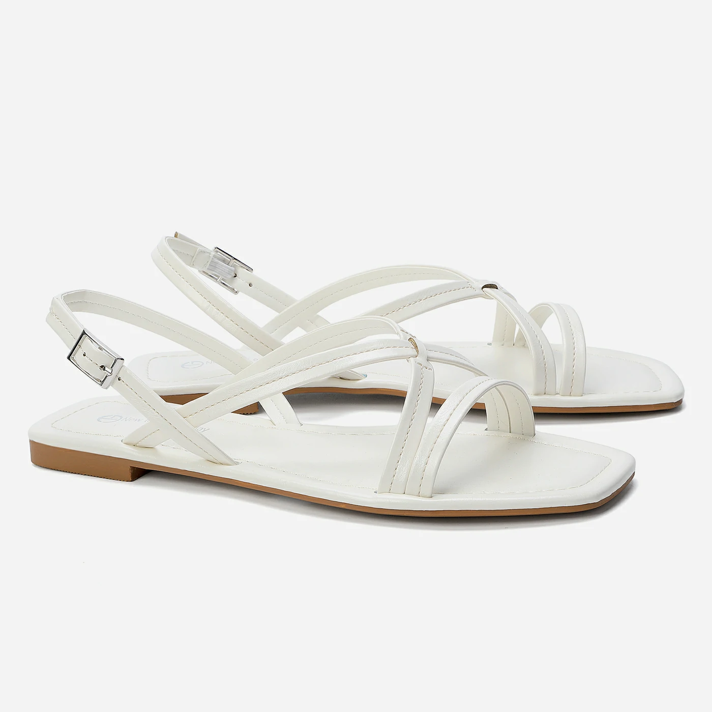 סנדל שטוח לבן 36