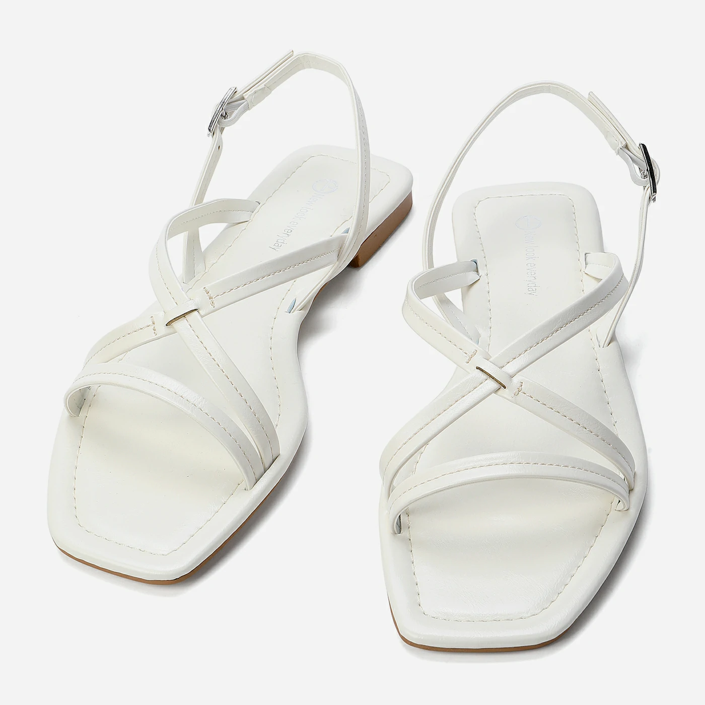 סנדל שטוח לבן 36