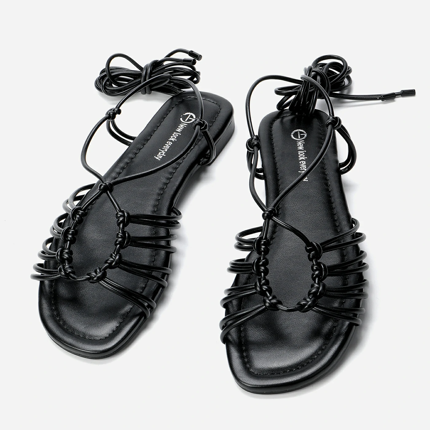 סנדל שטוח שחור 36