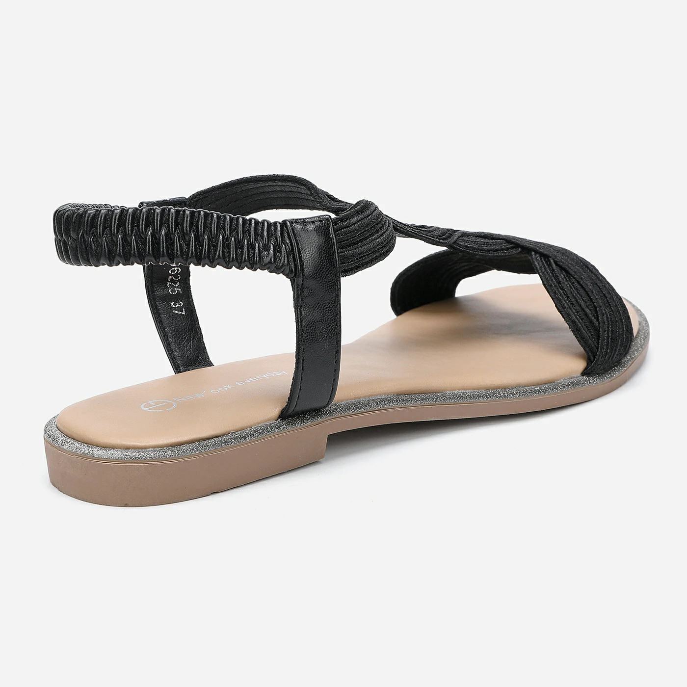 סנדל שטוח שחור 36