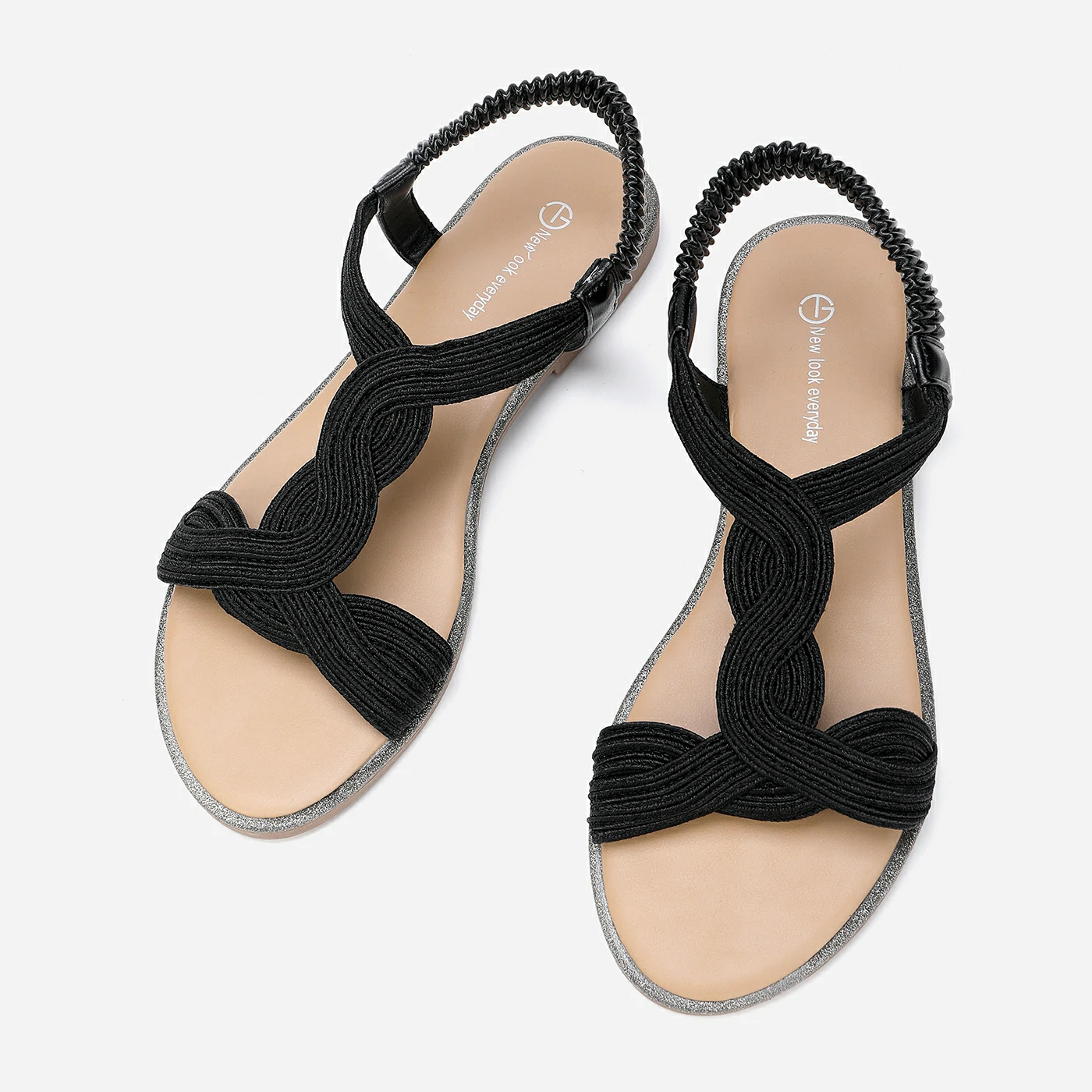 סנדל שטוח שחור 36