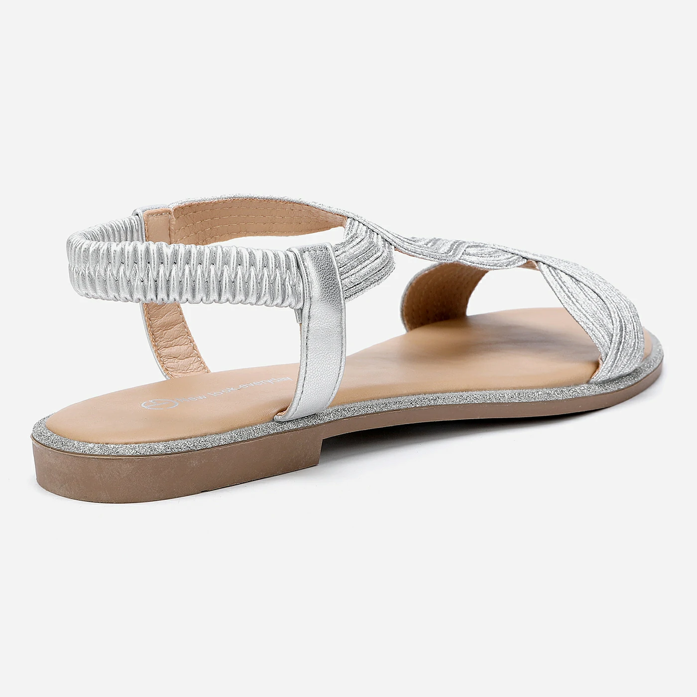 סנדל שטוח כסף 40