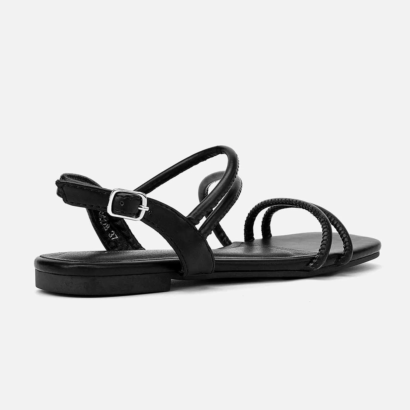 סנדל שטוח שחור 36