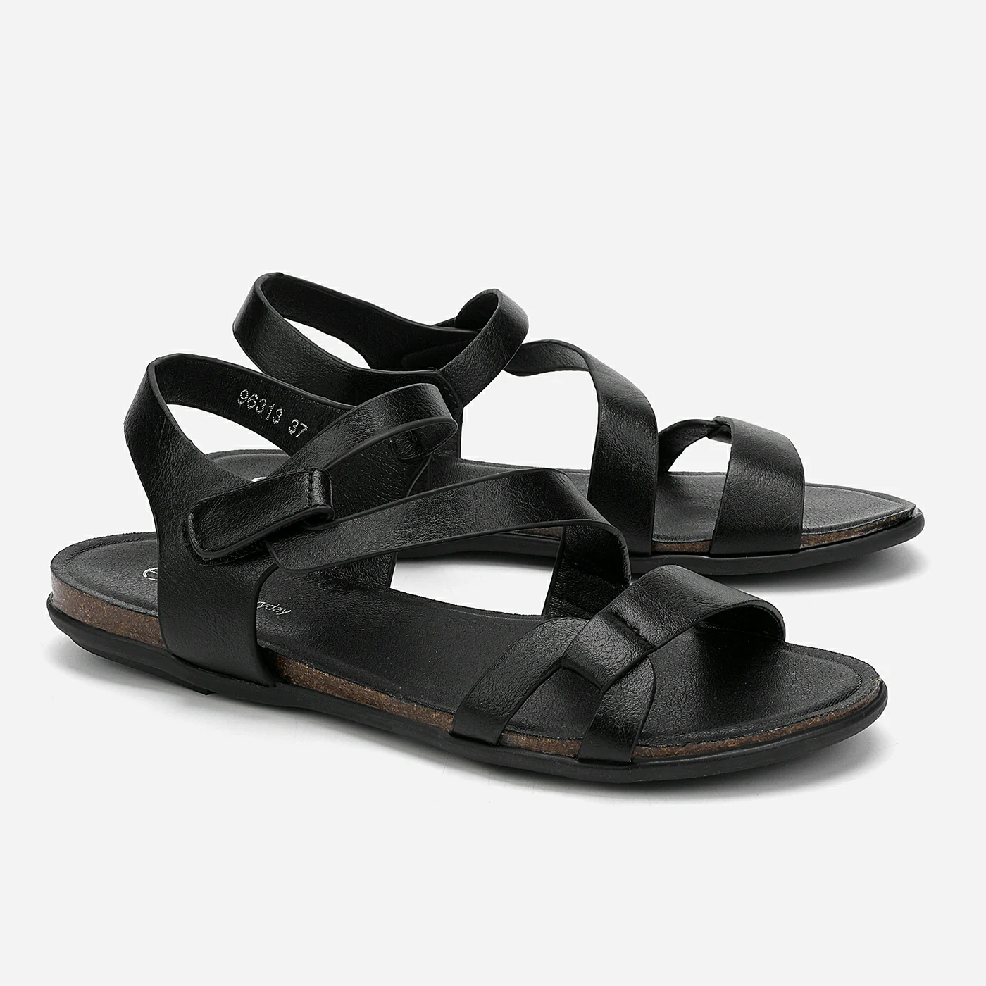 סנדל שטוח שחור 41